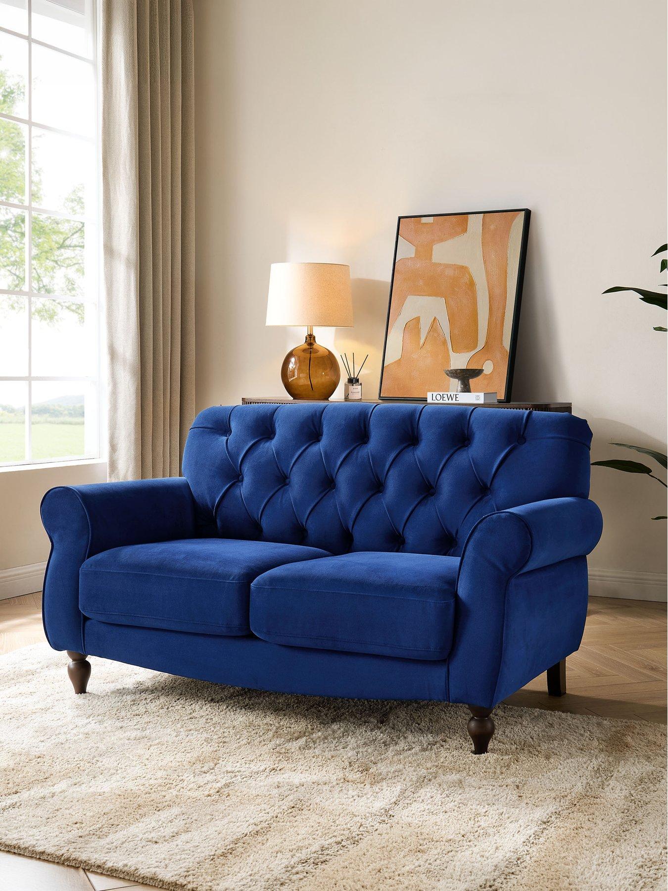 Image 1 of 7 of Dusk Hebden 2 Seater Sofa - Royal Blue