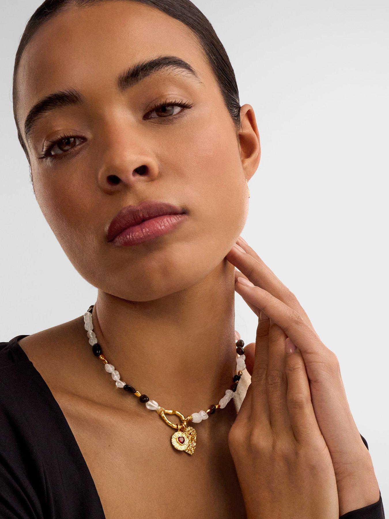 Image 1 of 5 of Katie Loxton Sunset Solesi Waterproof Gold Necklace - Gold