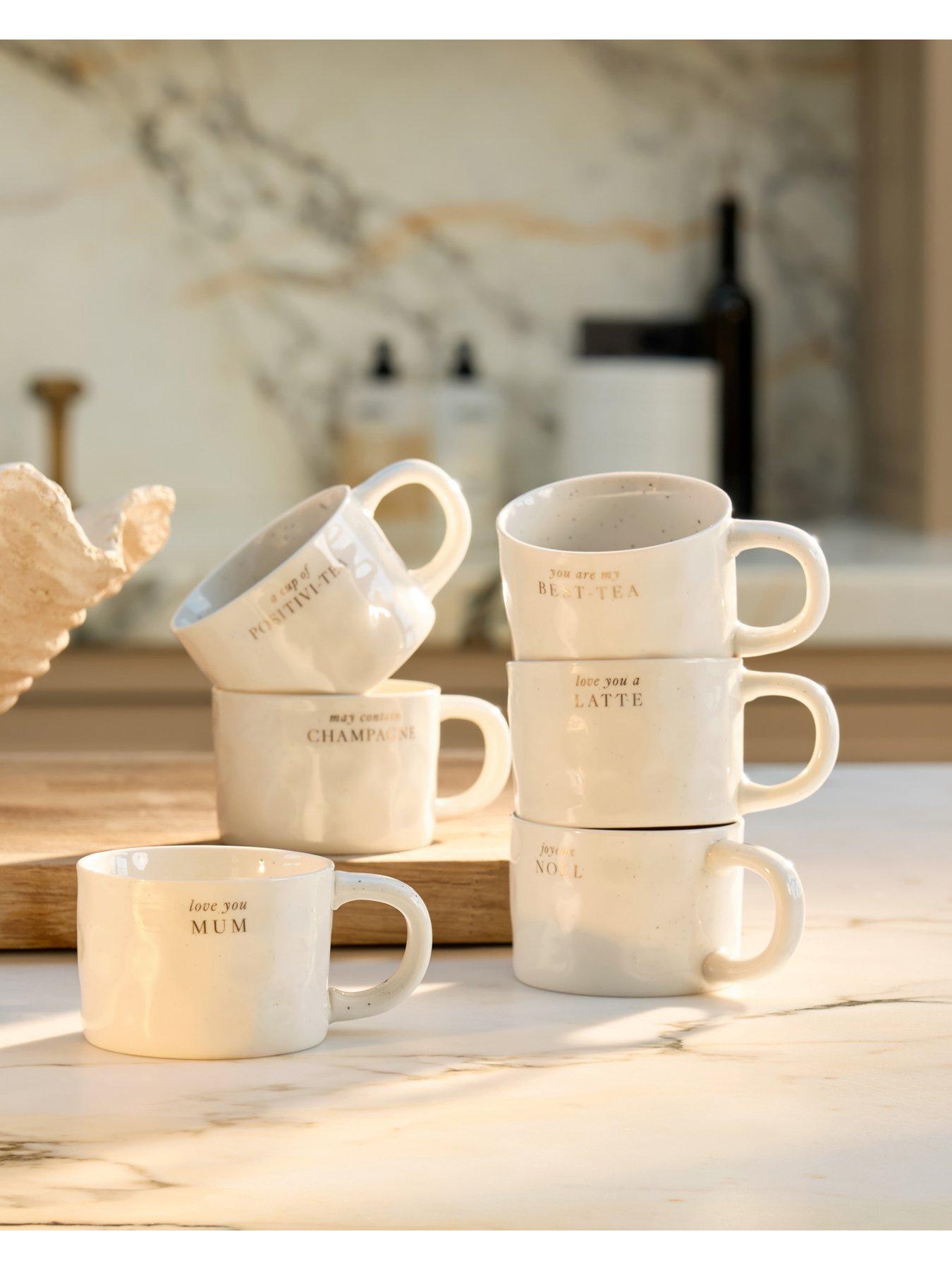 Image 5 of 6 of Katie Loxton SPECKLED SENTIMENT MUG WITH TAG , may contain CHAMPAGNE , 9.5cm x 9.5cm x 7cm