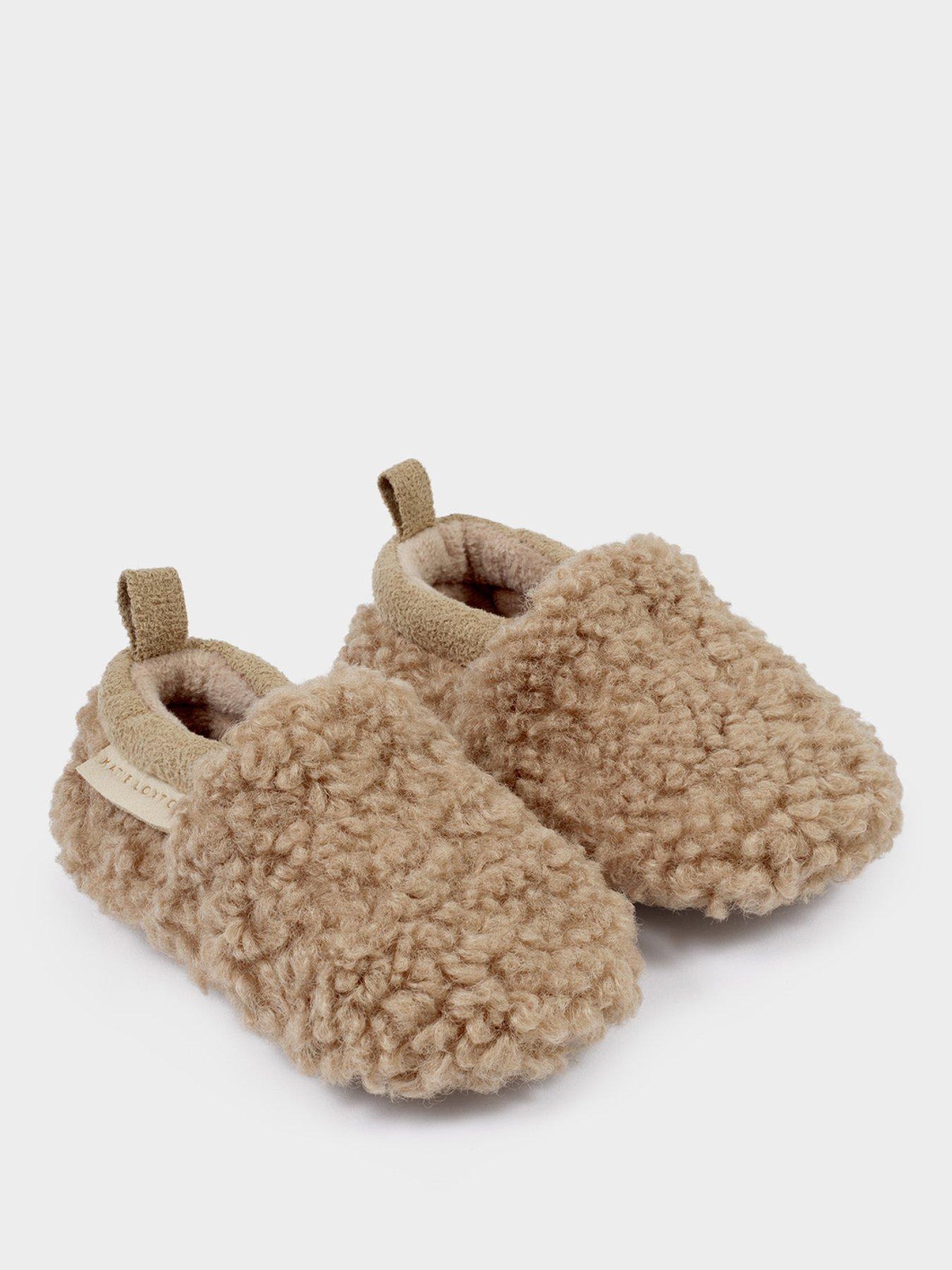 Katie Loxton BABY BORG SHOES , Tan , 6.5cm x 11.1cm x 4cm