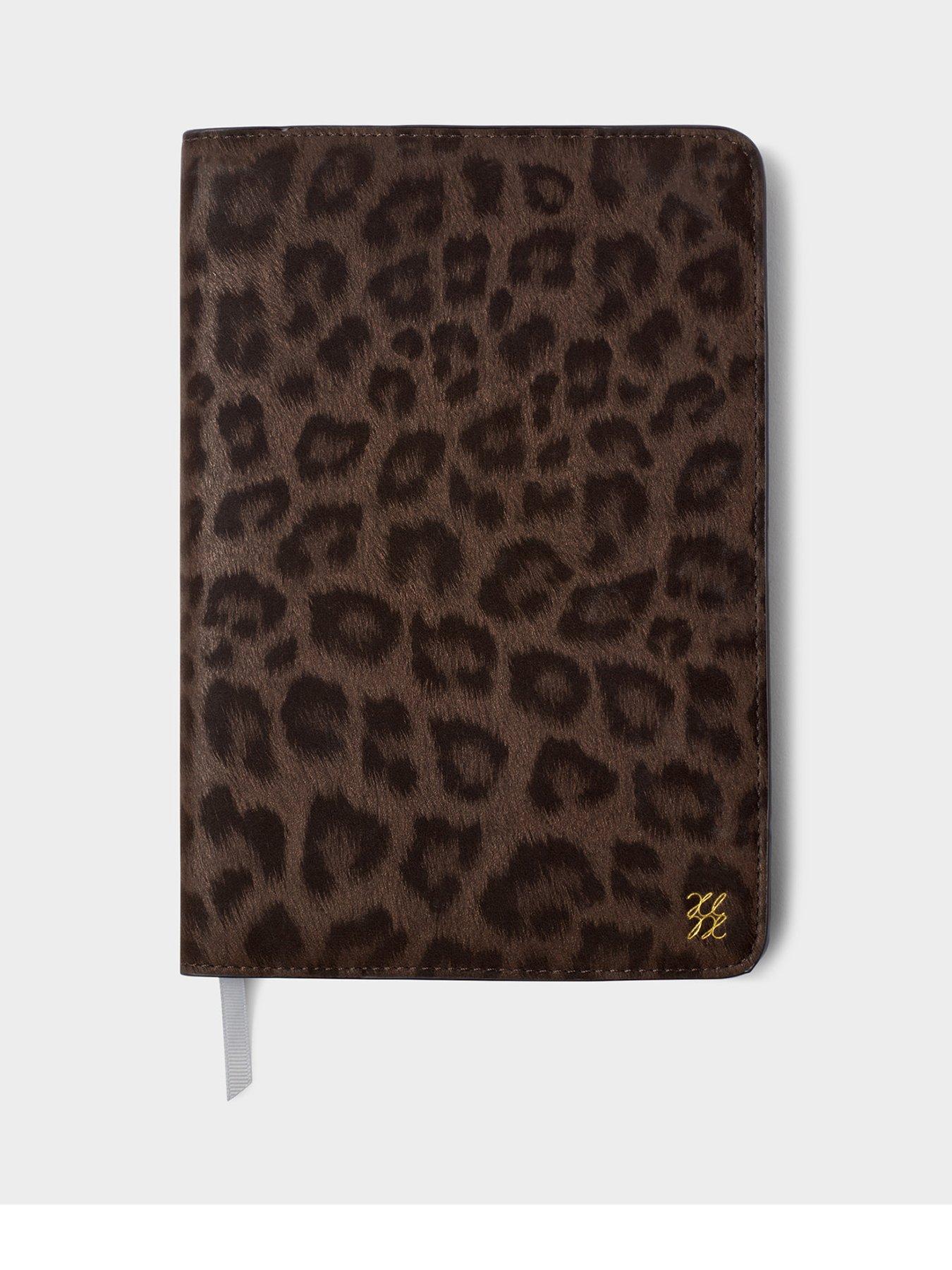 Katie Loxton NOTEBOOK COVER AND A5 LINED NOTEPAD , Leopard , 22cm x 15.9cm x 1.5cm