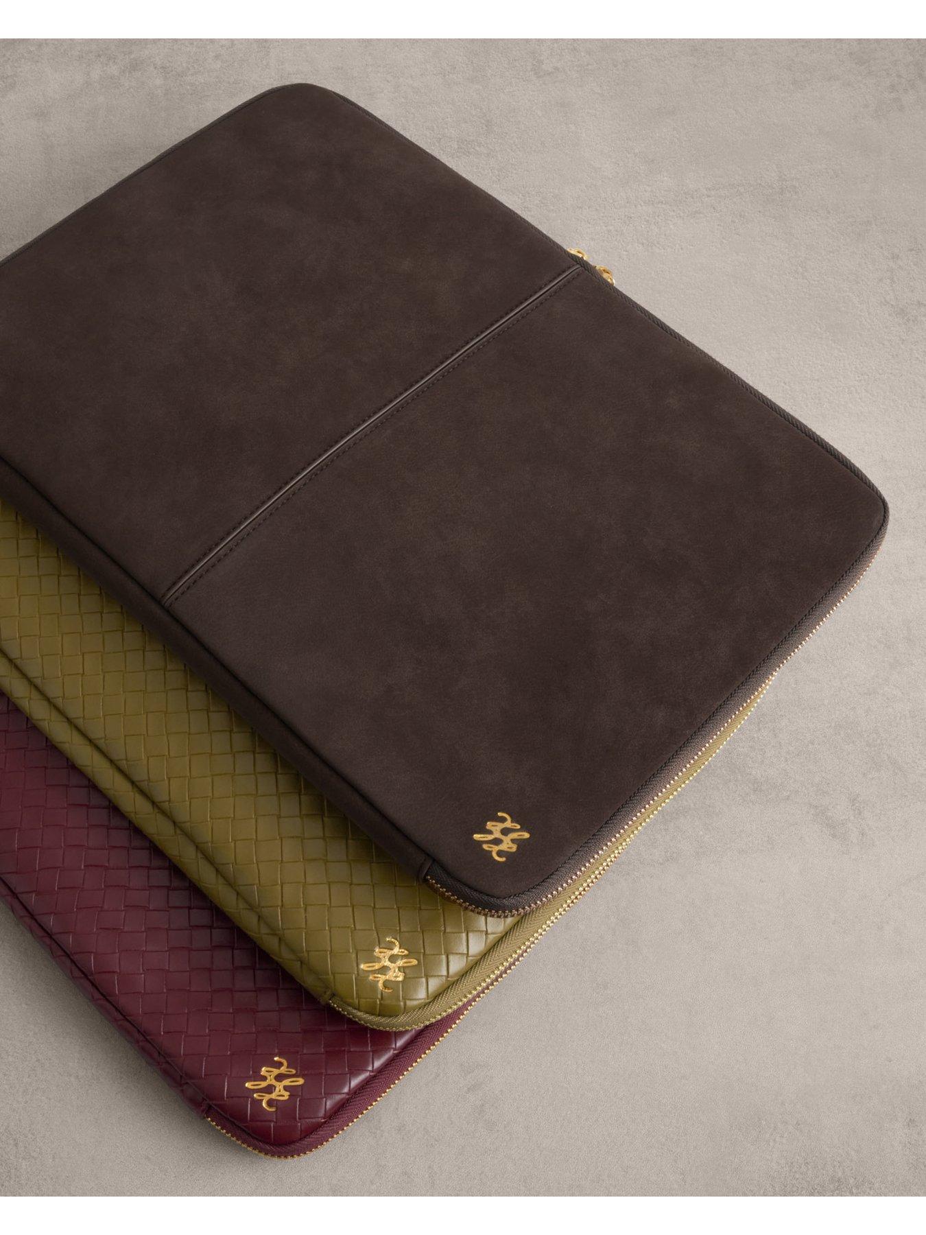 Image 6 of 7 of Katie Loxton FOLIO LAPTOP CASE , Chocolate Suedette , 25.5cm x 37.5cm