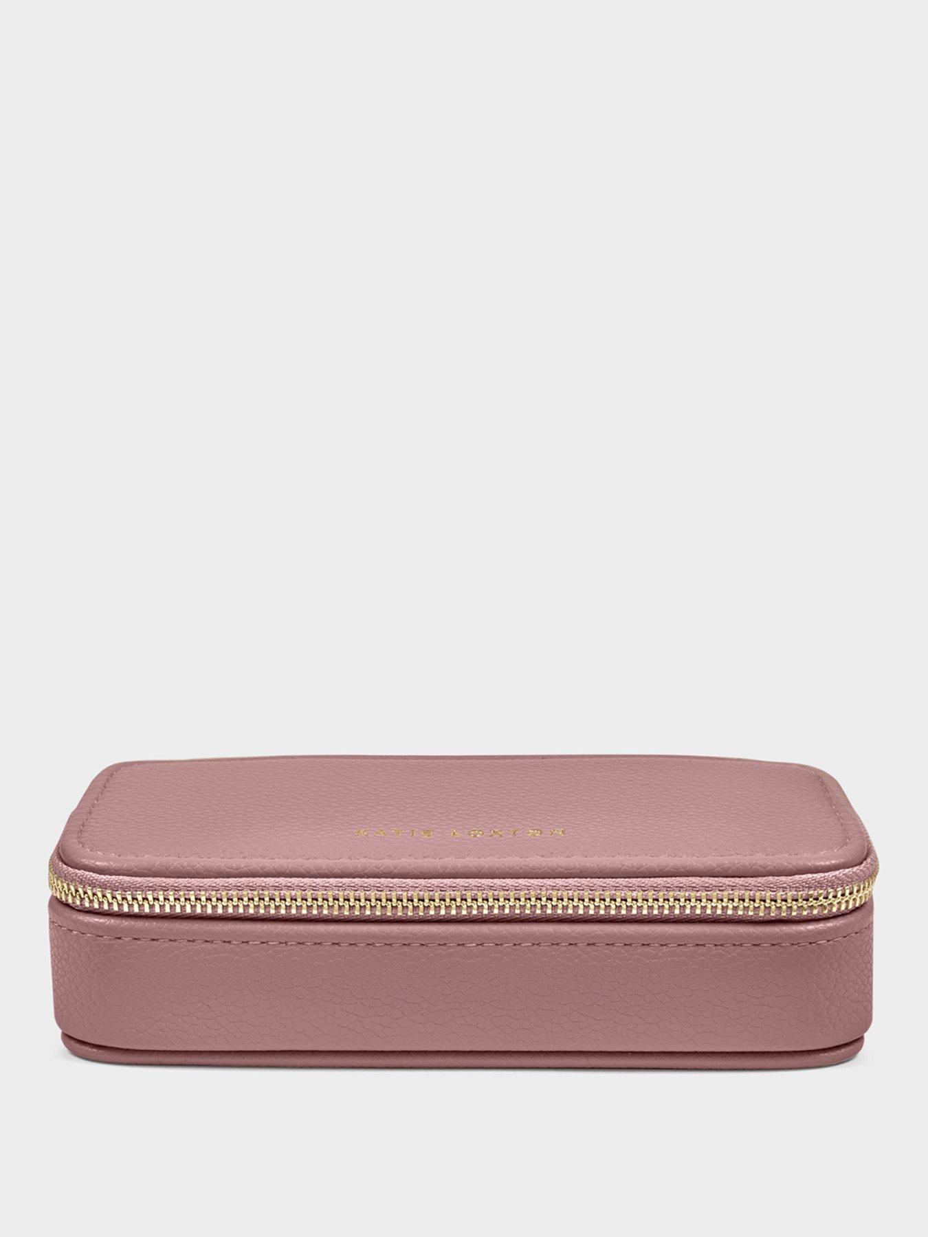 Katie Loxton MEDIUM JEWELLERY BOX , Deep Rose , 16cm x 7.5cm x 4.7cm
