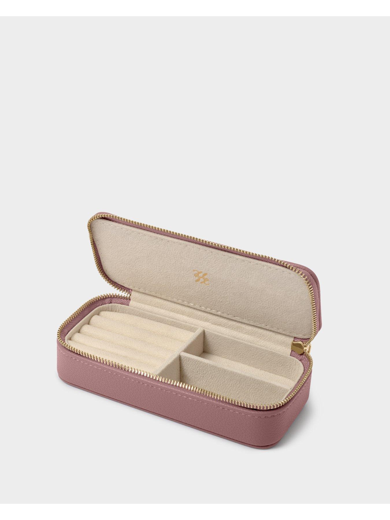 Image 4 of 6 of Katie Loxton MEDIUM JEWELLERY BOX , Deep Rose , 16cm x 7.5cm x 4.7cm