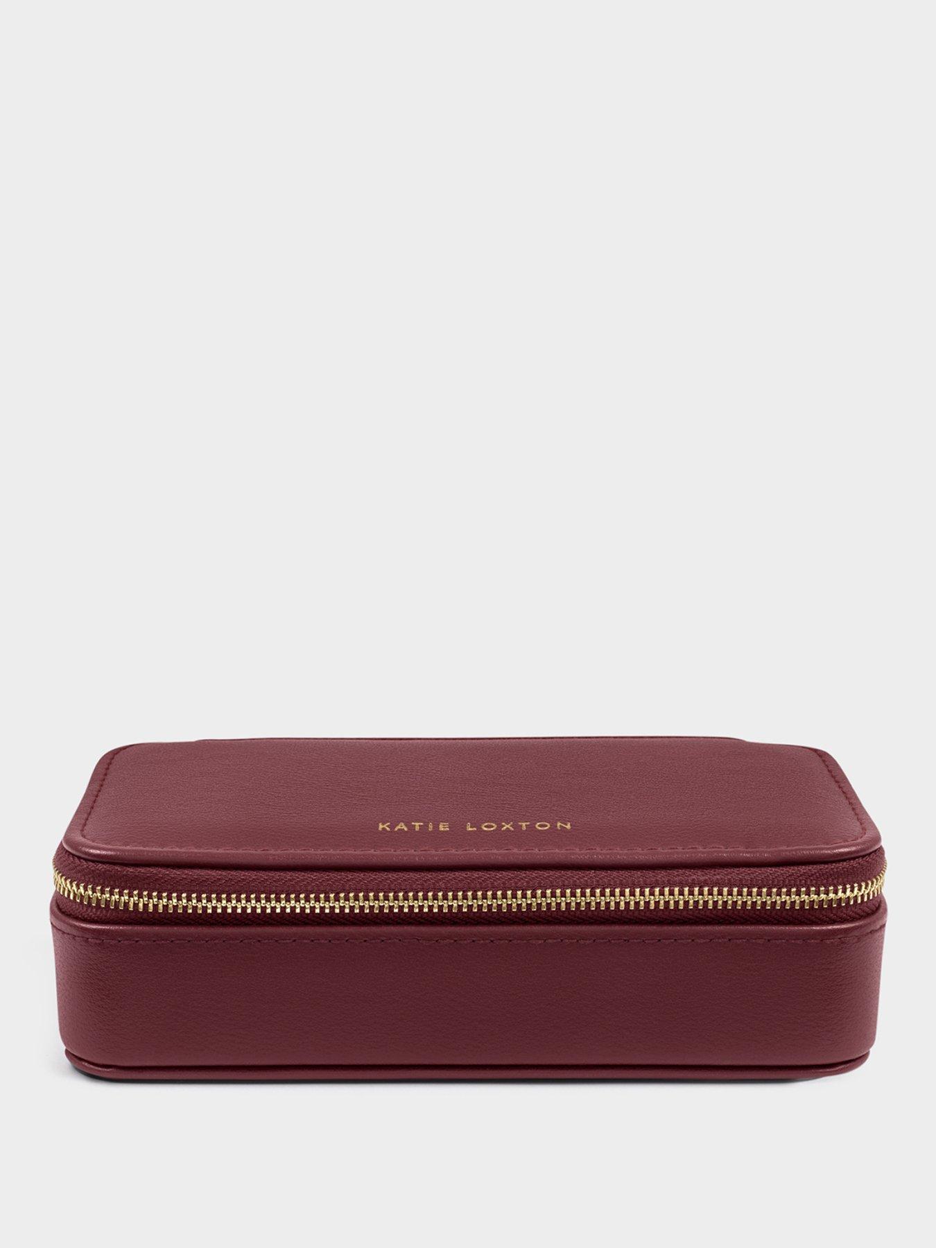 Katie Loxton CLASSIC JEWELLERY BOX , Cherry , 17.7cm x 9.5cm x 5.5cm