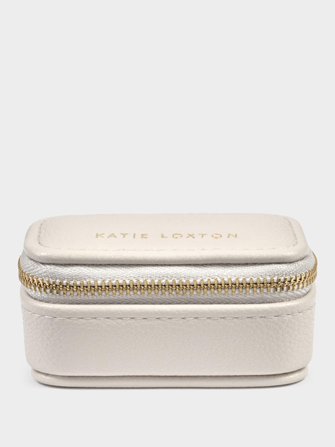 Katie Loxton MINI JEWELLERY BOX , Off White , 8.5cm x 5cm x 4.5cm