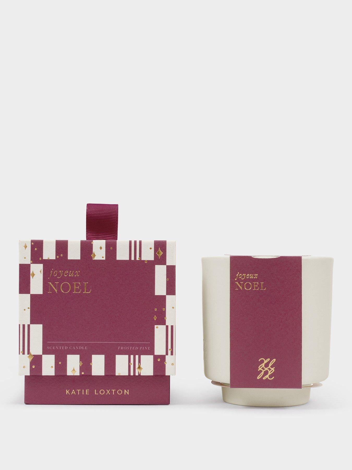 Katie Loxton CERAMIC SENTIMENT CANDLE , Joyeux Noel , 8.5cm x 7.5cm x 5.1cm