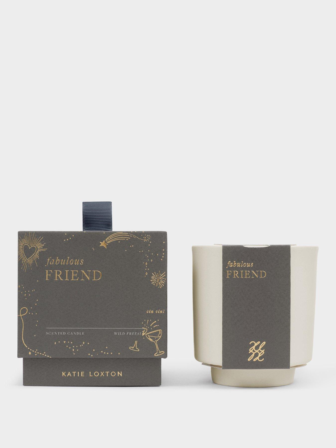 Katie Loxton CERAMIC SENTIMENT CANDLE , Fabulous Friend , 8.5cm x 7.5cm x 5.1cm