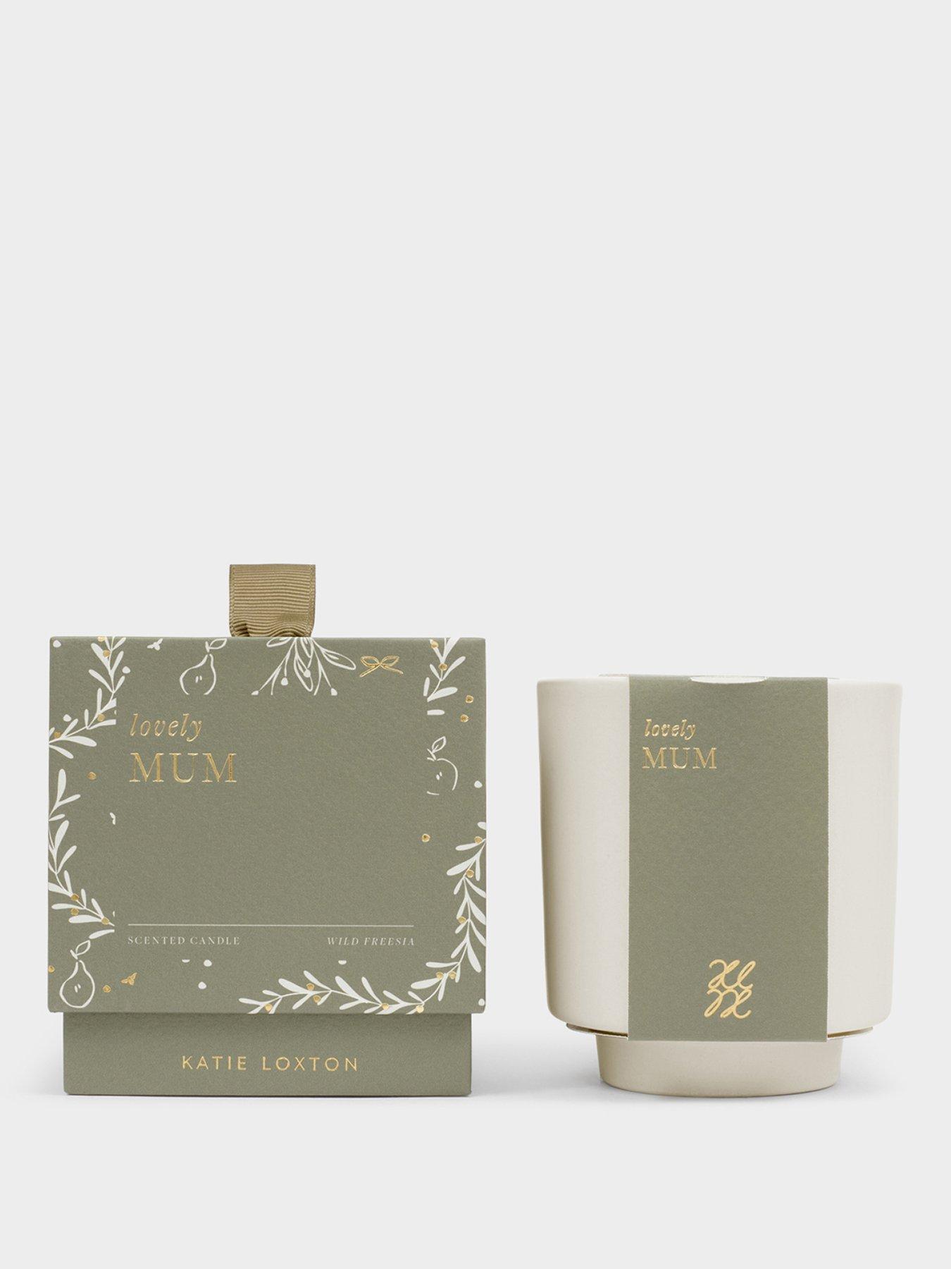 Katie Loxton CERAMIC SENTIMENT CANDLE , Lovely Mum , 8.5cm x 7.5cm x 5.1cm