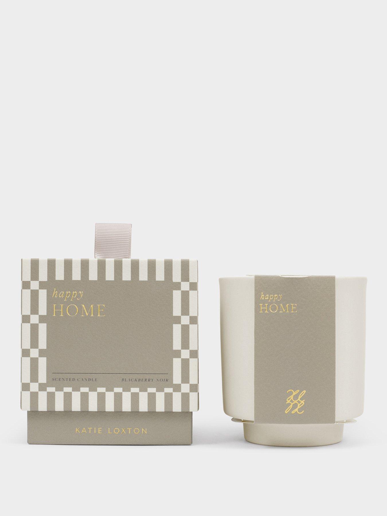 Katie Loxton CERAMIC SENTIMENT CANDLE , Happy Home , 8.5cm x 7.5cm x 5.1cm