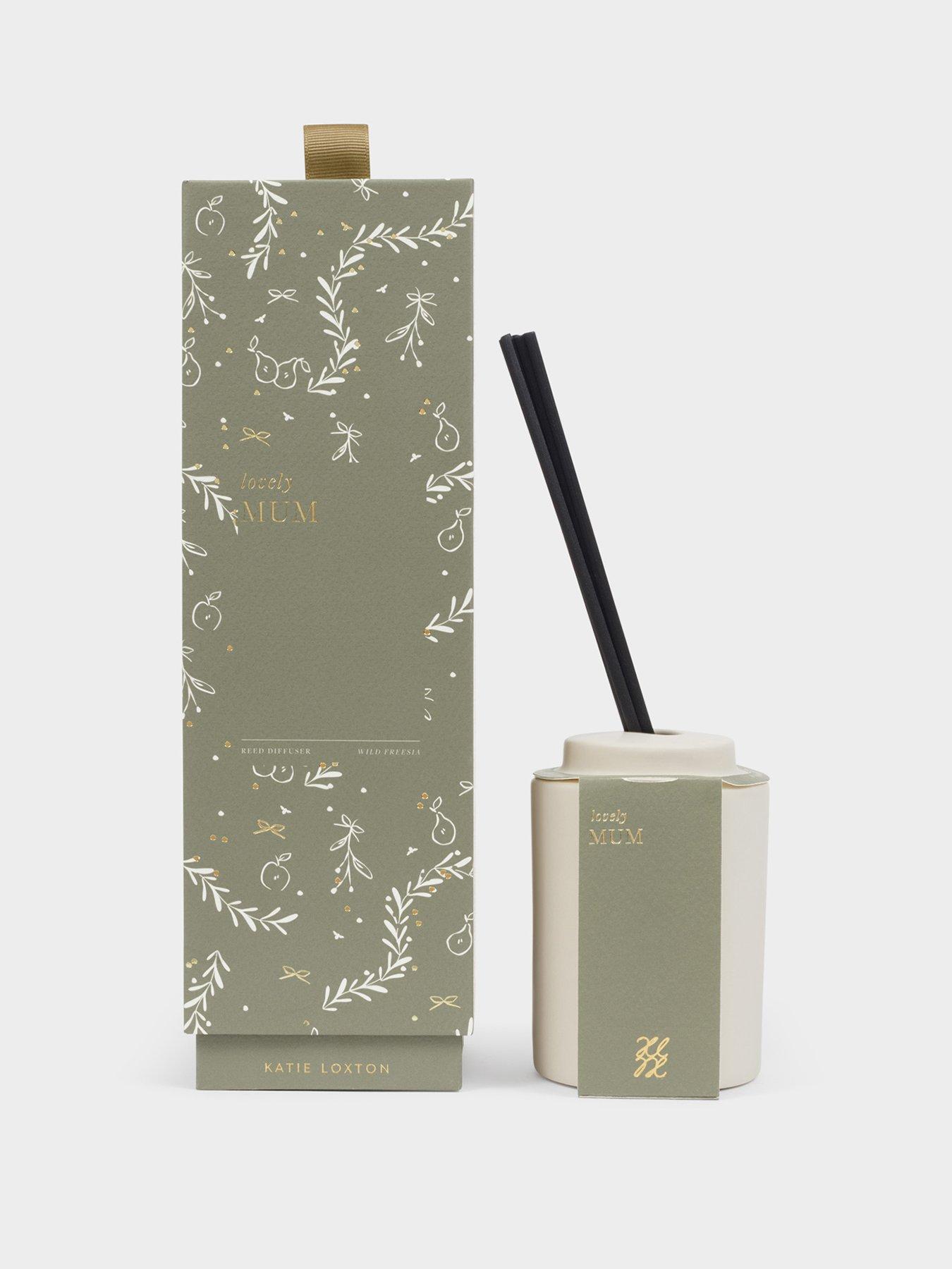 Katie Loxton CERAMIC SENTIMENT REED DIFFUSER , Lovely Mum, 8.2cm x 6.4cm x 6.4cm