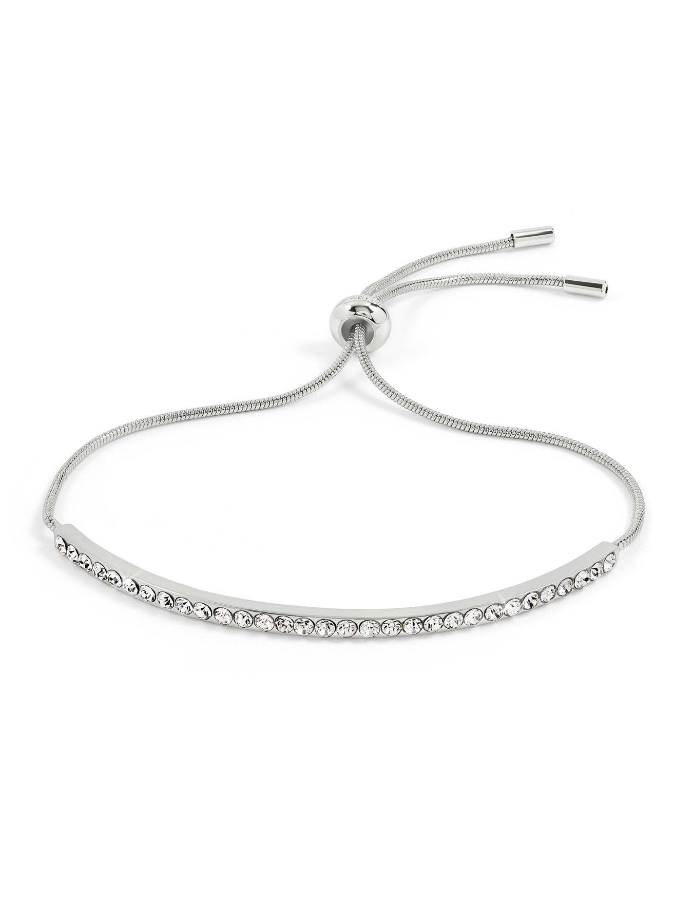 Image 3 of 5 of Radley Silver Plated Stone Set & Smooth  Friendship Bracelet Twin Pack