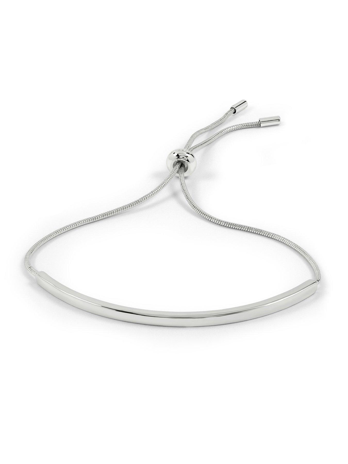 Image 4 of 5 of Radley Silver Plated Stone Set & Smooth  Friendship Bracelet Twin Pack