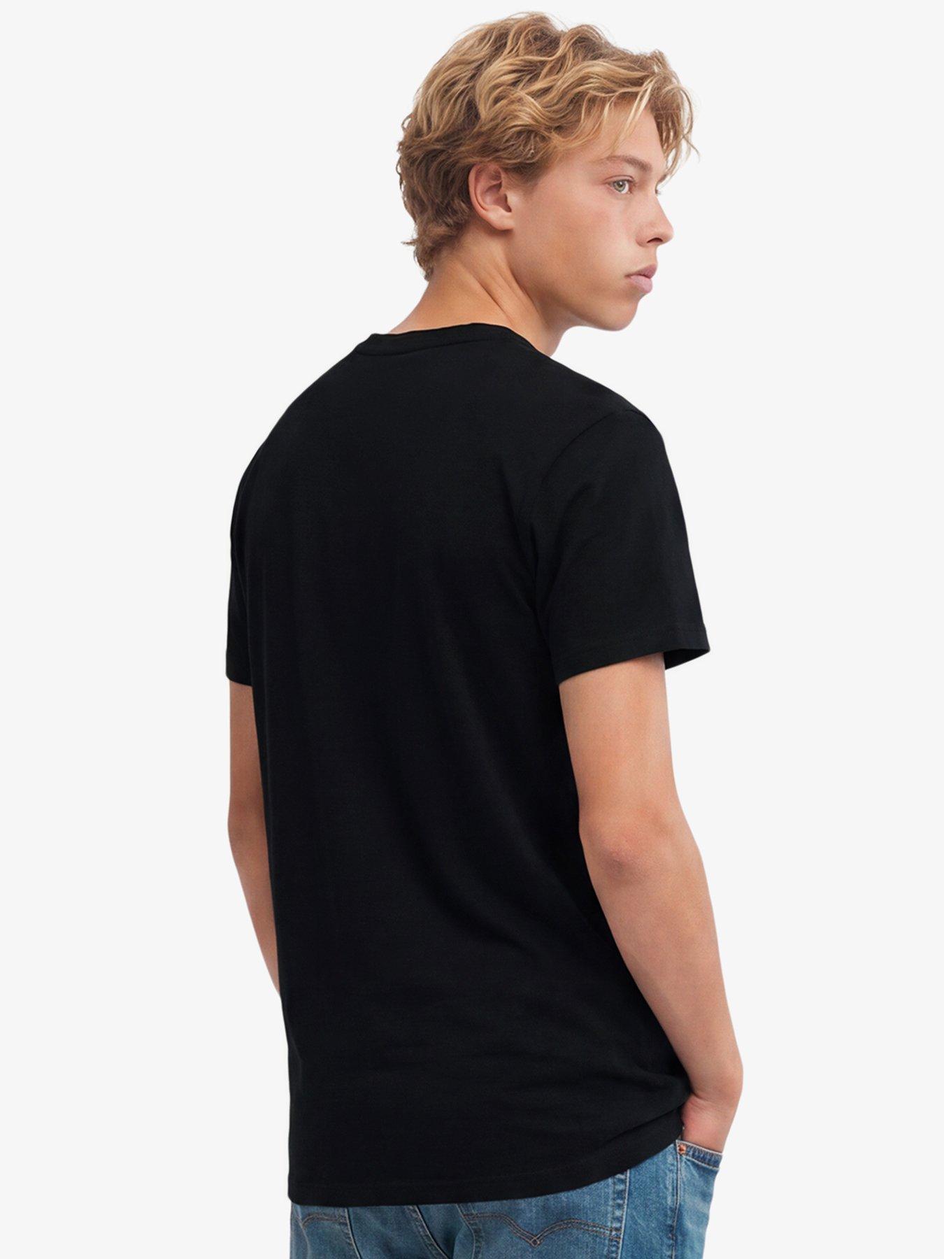 Image 2 of 6 of Superdry Essential Serif Logo Embroidered T-Shirt - Black