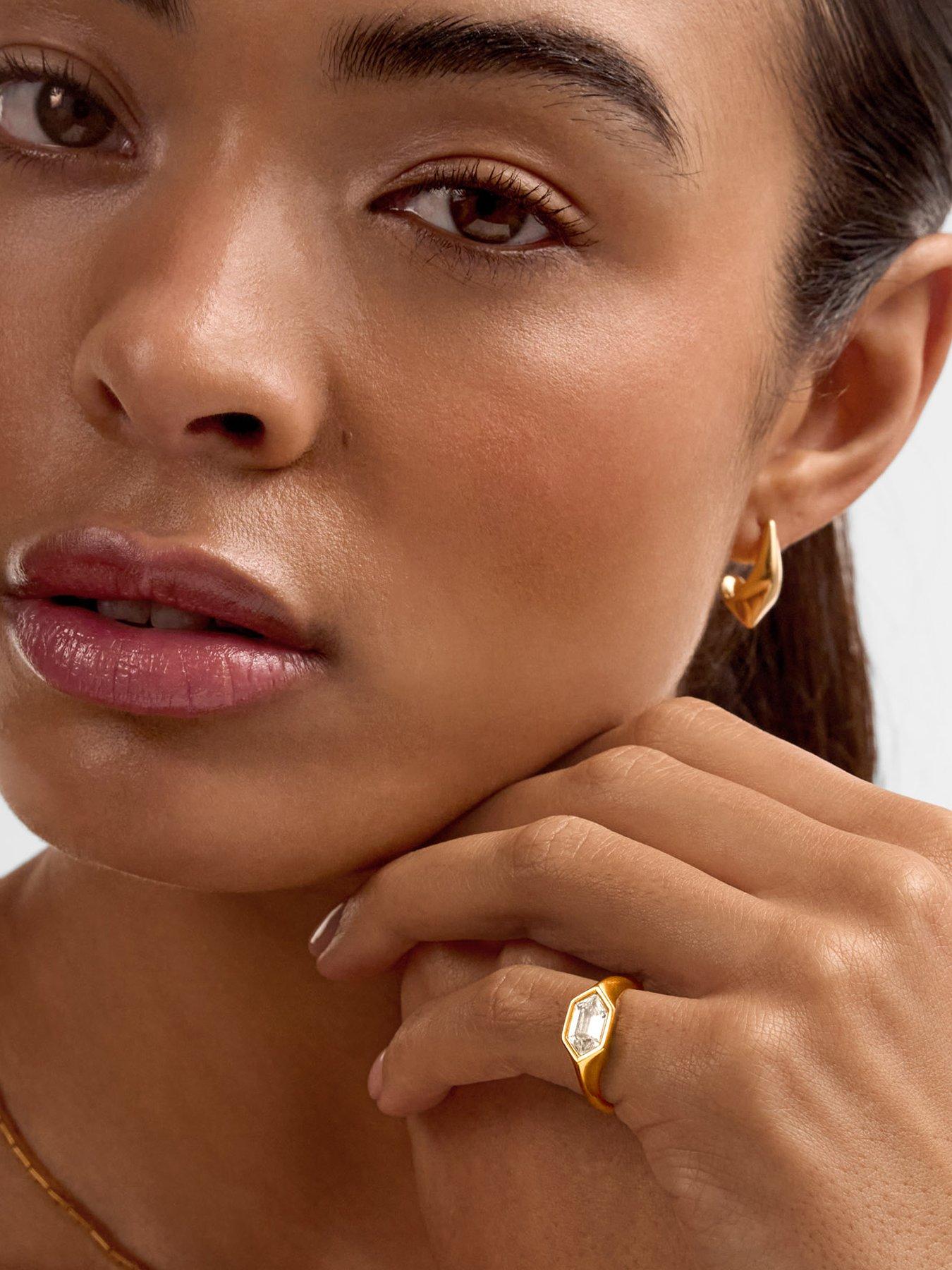 Katie Loxton Harlequin Statement Ring - Gold