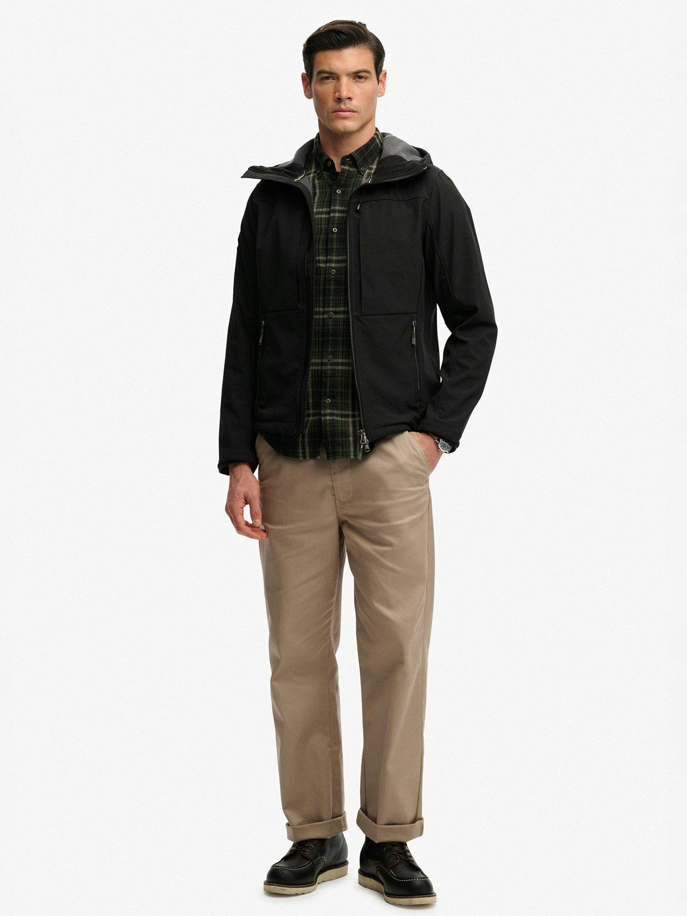 Image 3 of 7 of Superdry Hooded Softshell Trekker Jacket - Black