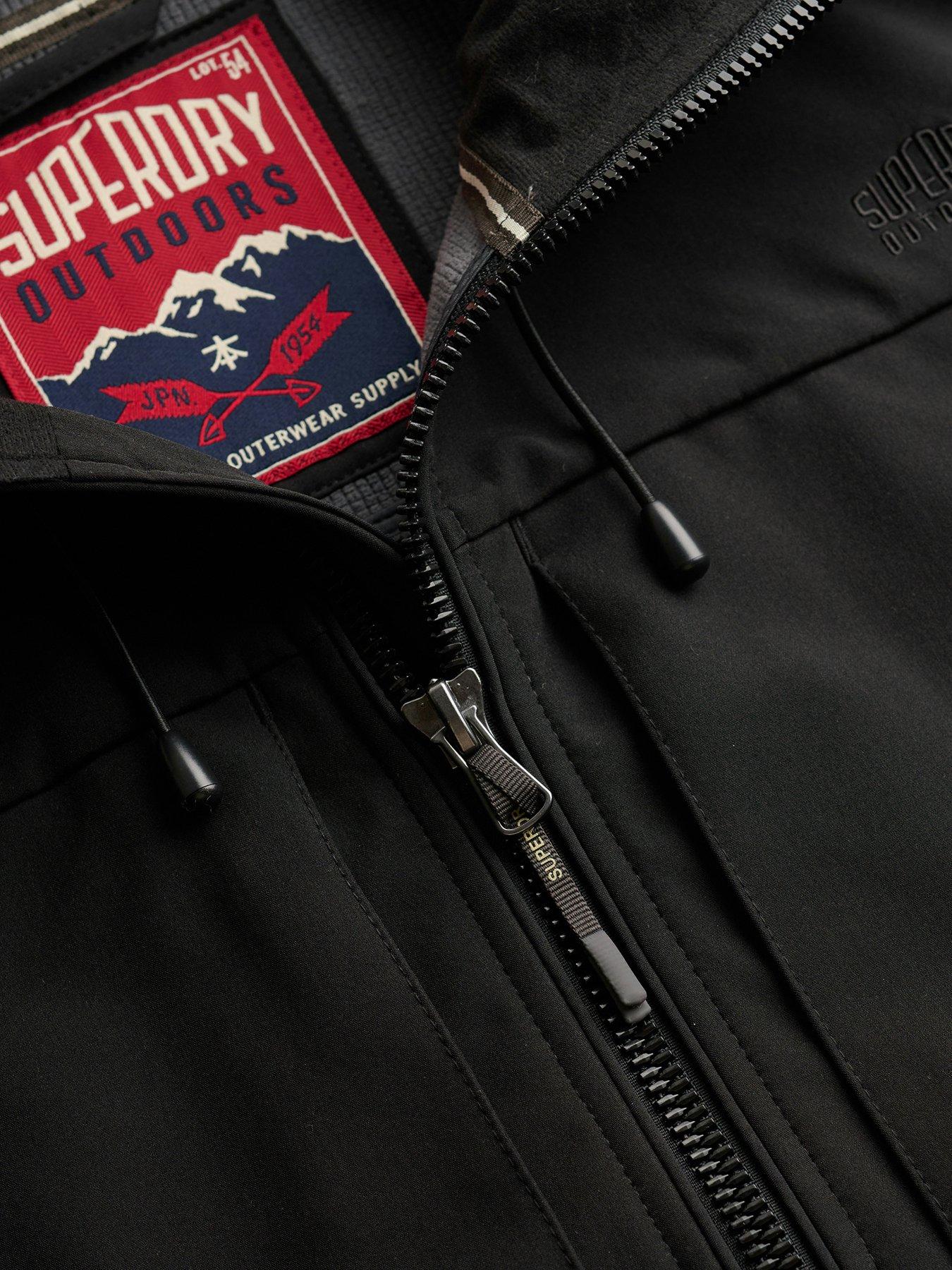 Image 7 of 7 of Superdry Hooded Softshell Trekker Jacket - Black