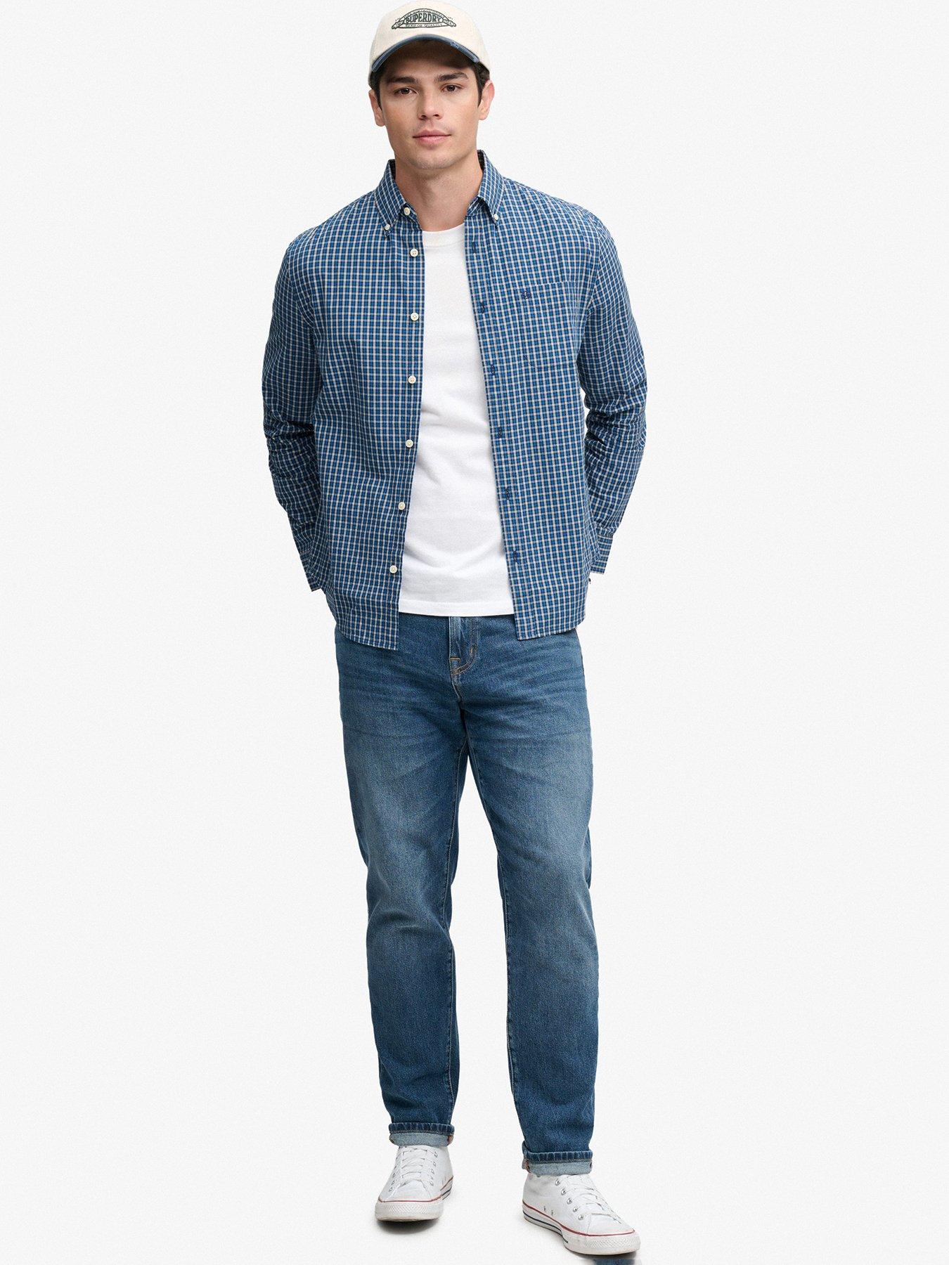 Image 3 of 5 of Superdry Preppy Poplin Long Sleeve Shirt - Blue
