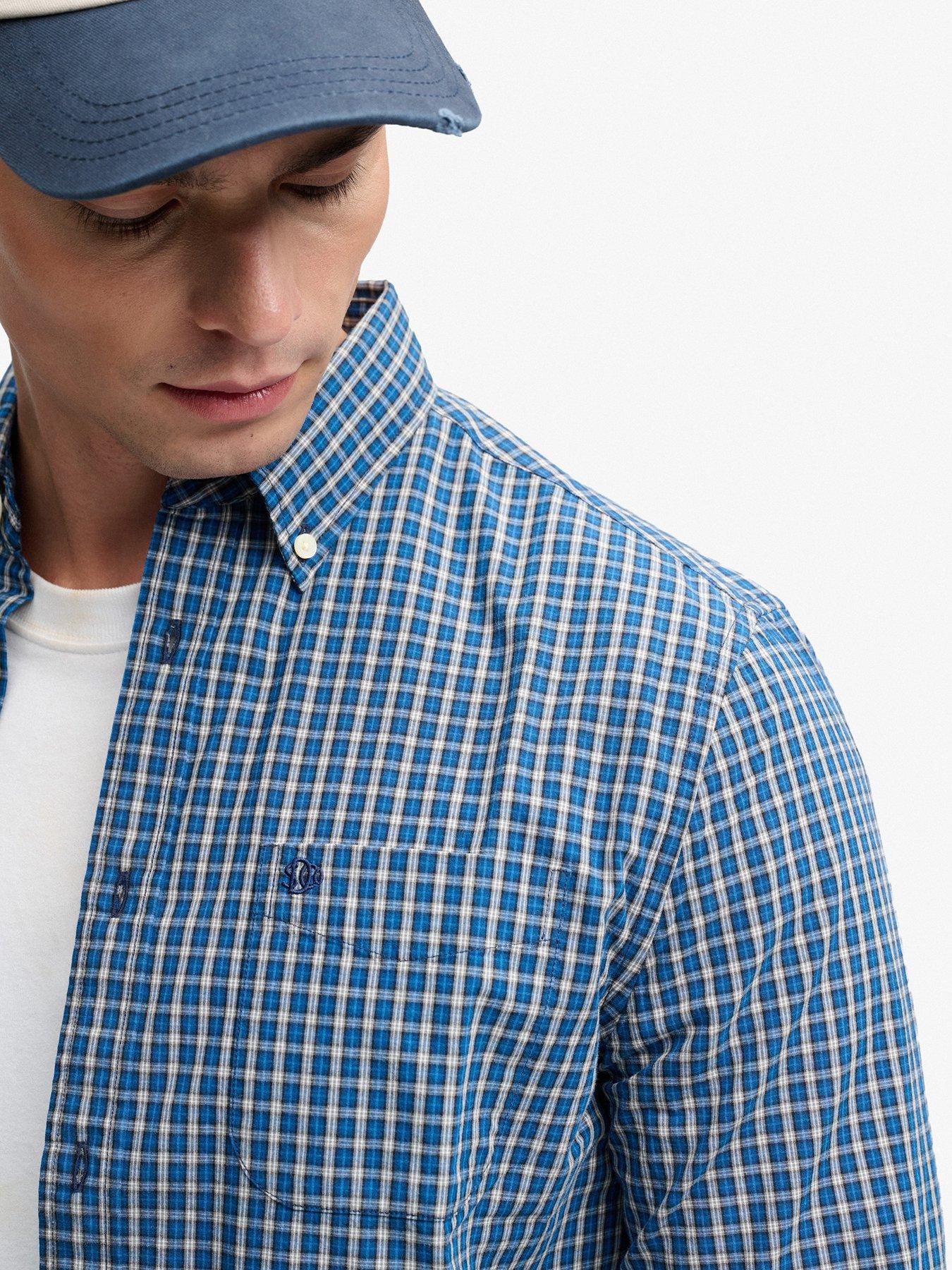 Image 5 of 5 of Superdry Preppy Poplin Long Sleeve Shirt - Blue