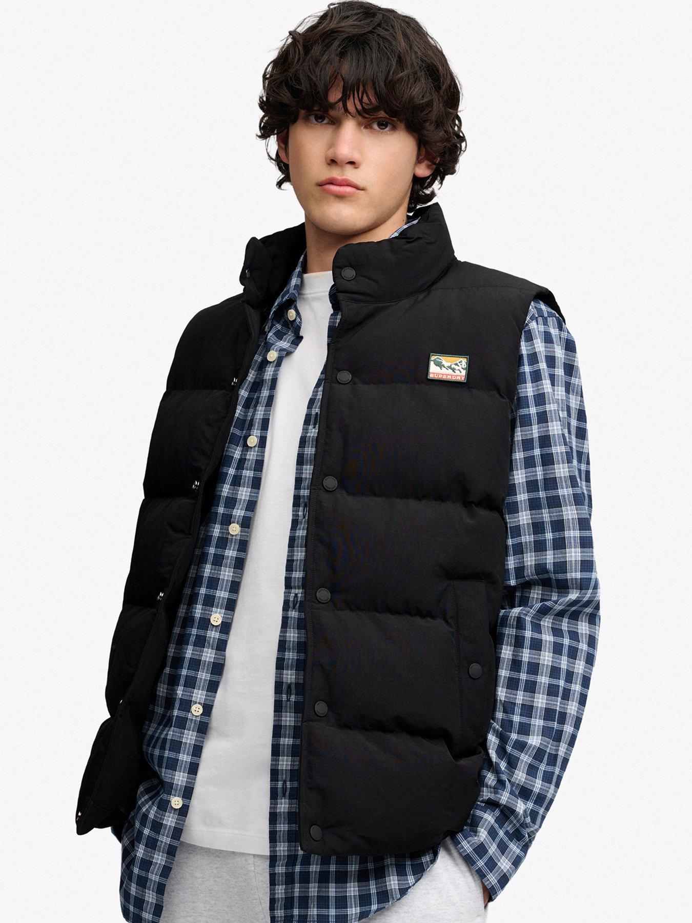 Image 1 of 5 of Superdry Non Hood Short Everest Gilet - Black