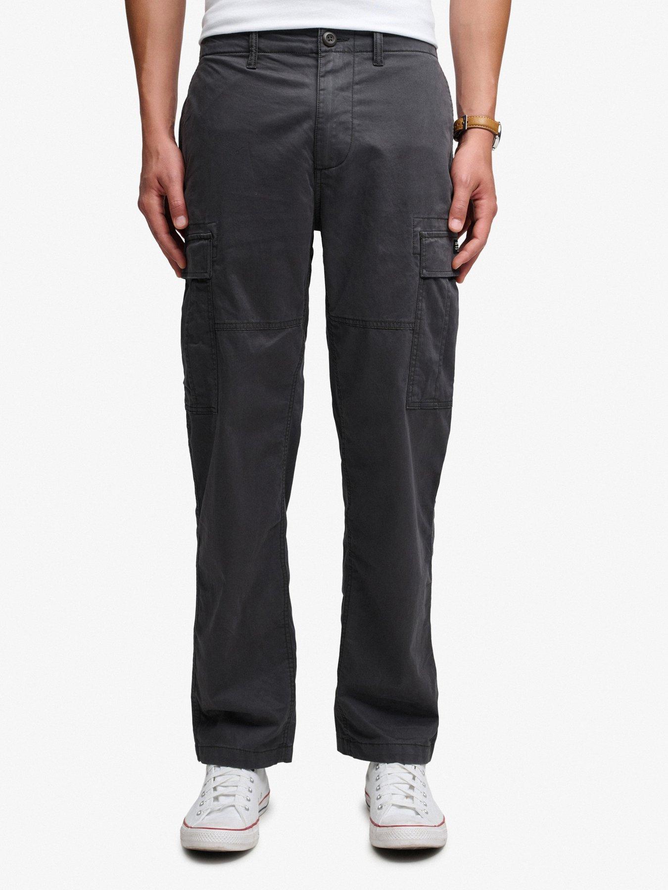Image 1 of 6 of Superdry Mens Regular Tapered Cargo Trousers - Black