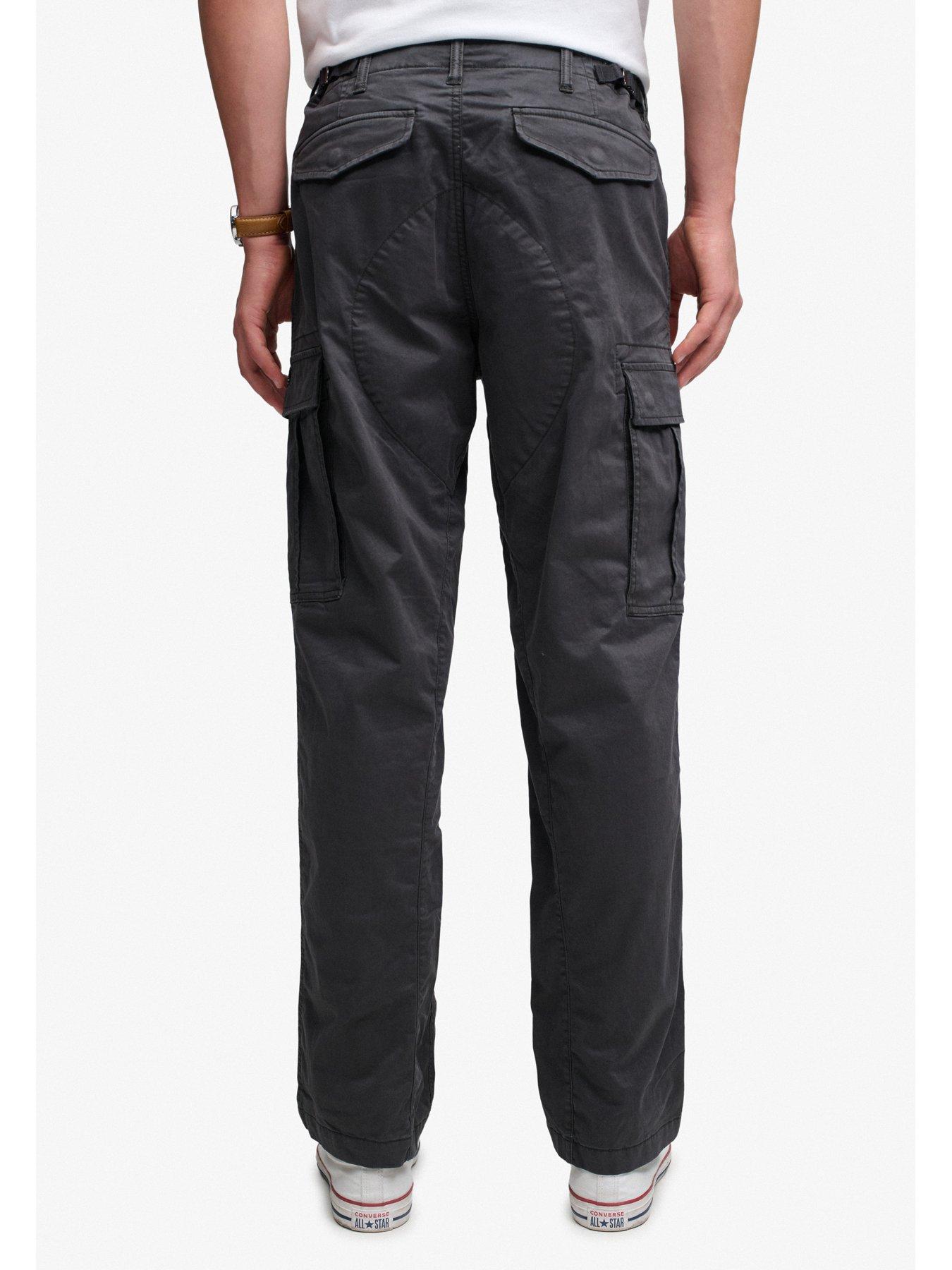 Image 2 of 6 of Superdry Mens Regular Tapered Cargo Trousers - Black