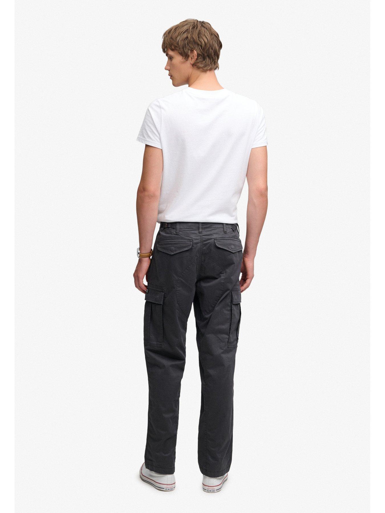Image 4 of 6 of Superdry Mens Regular Tapered Cargo Trousers - Black