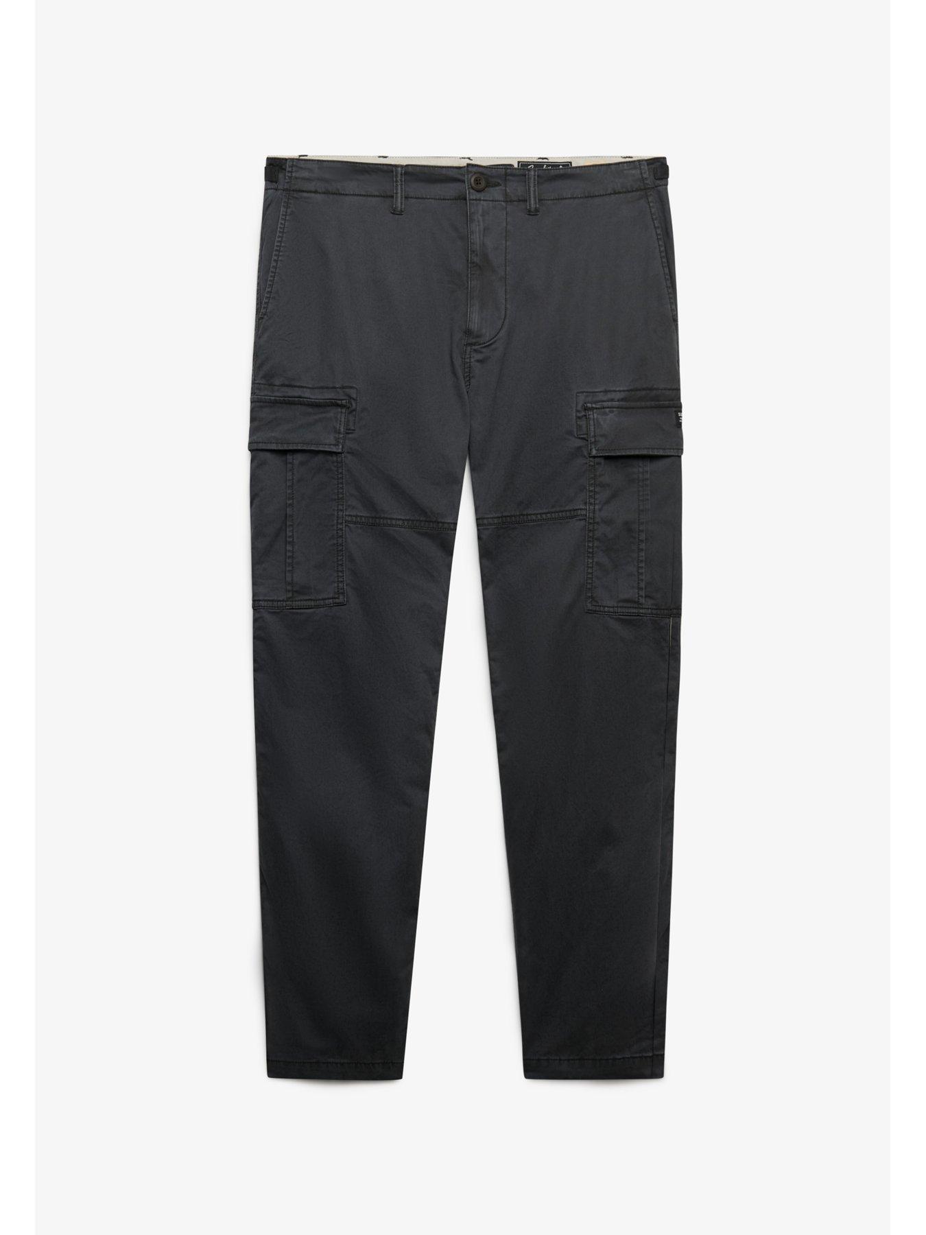 Image 6 of 6 of Superdry Mens Regular Tapered Cargo Trousers - Black
