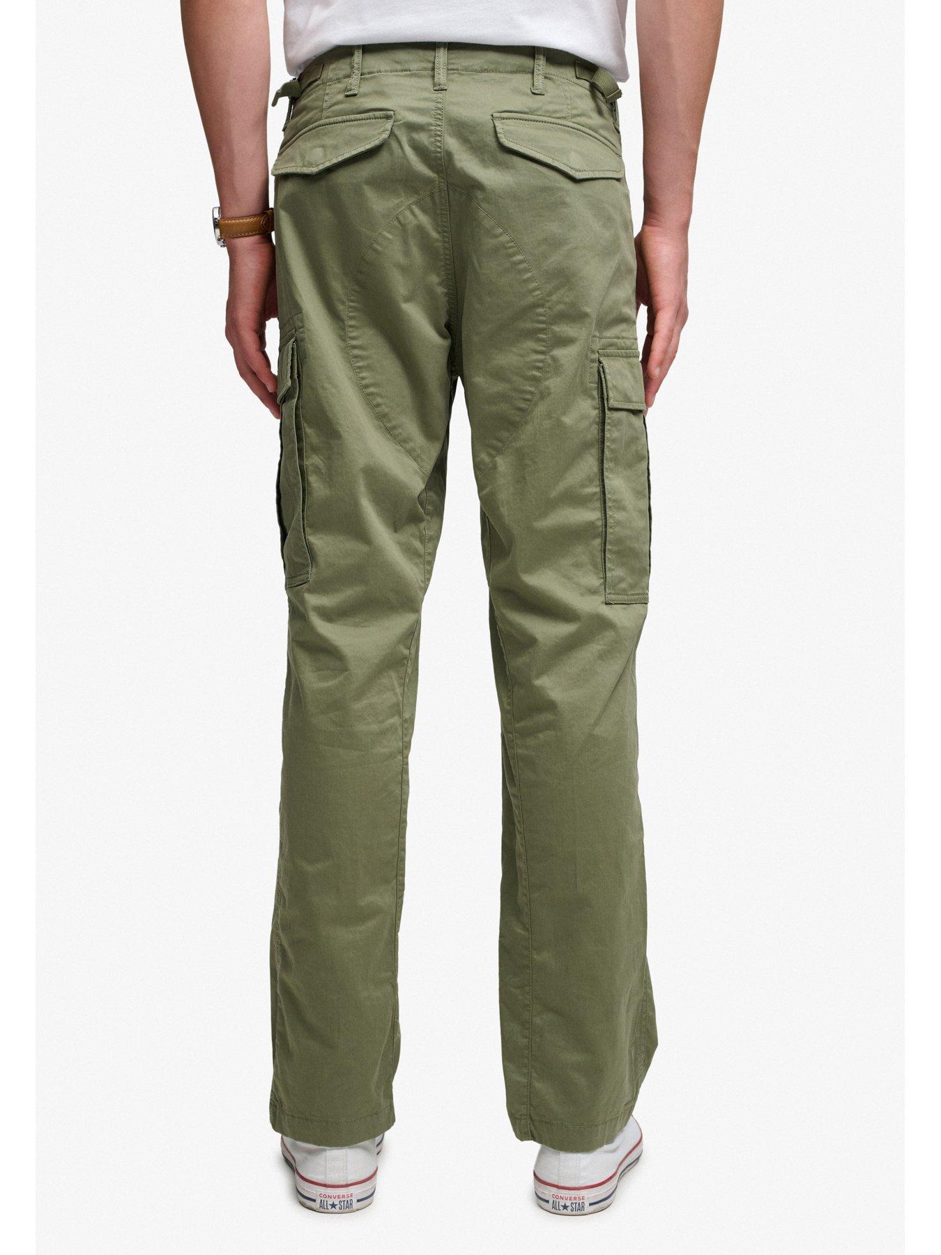 Image 2 of 6 of Superdry Mens Regular Tapered Zip-Off Cargo Trousers - Dark Green