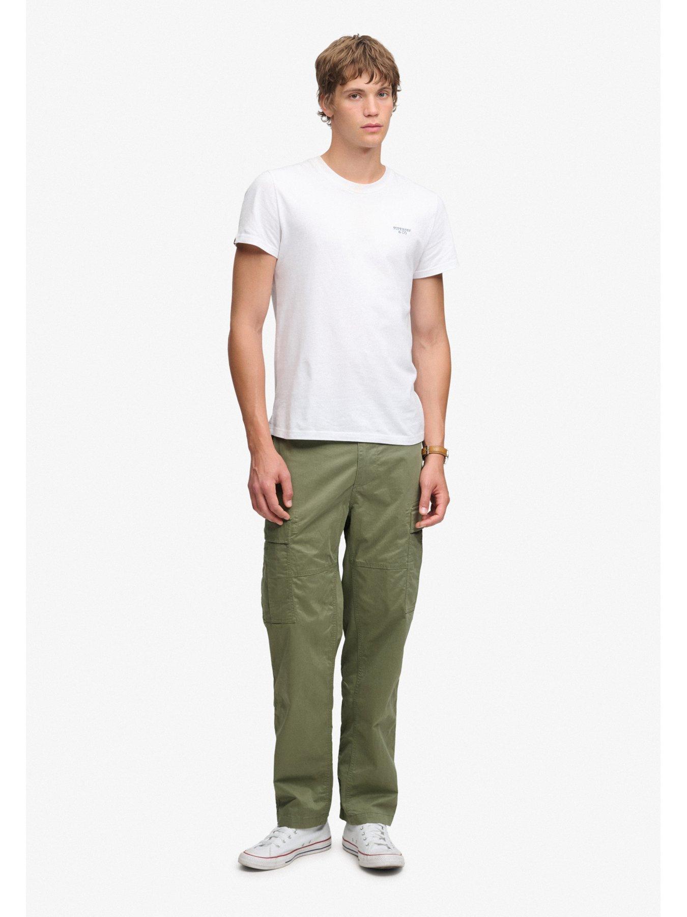 Image 3 of 6 of Superdry Mens Regular Tapered Zip-Off Cargo Trousers - Dark Green