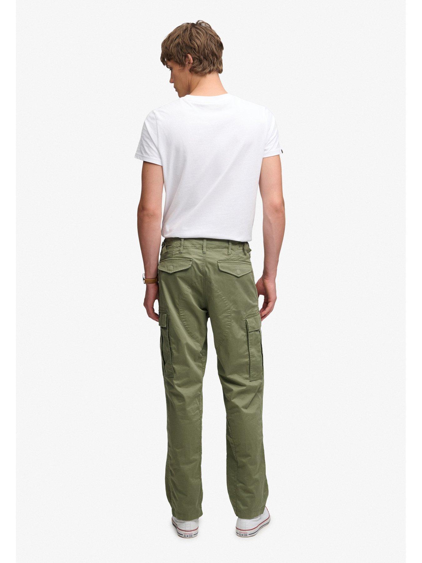 Image 4 of 6 of Superdry Mens Regular Tapered Zip-Off Cargo Trousers - Dark Green