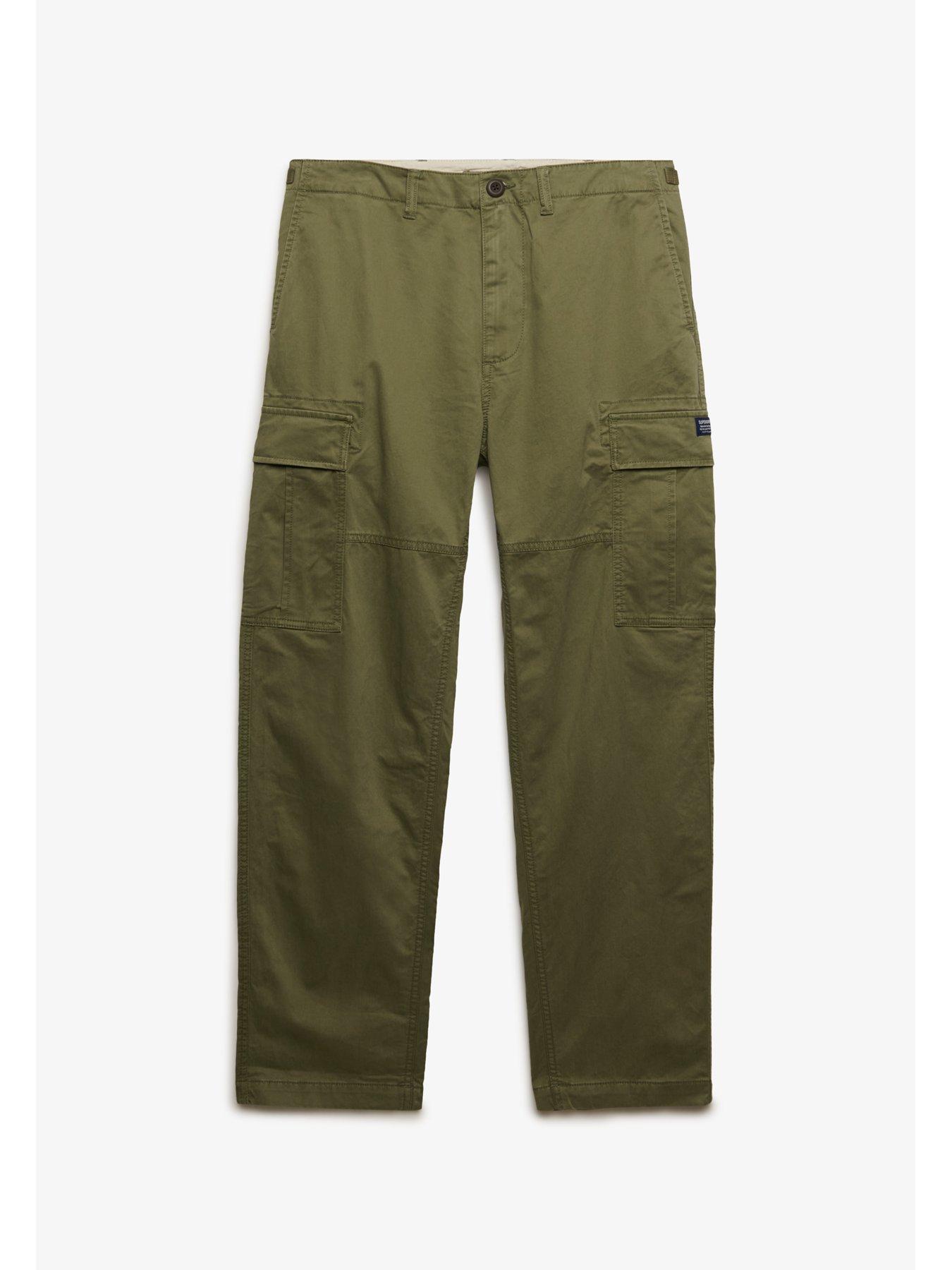 Image 6 of 6 of Superdry Mens Regular Tapered Zip-Off Cargo Trousers - Dark Green
