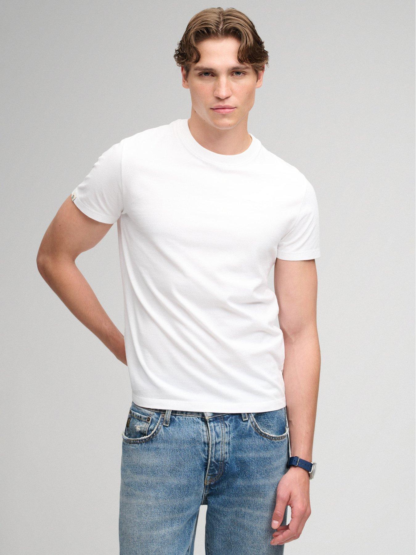 Superdry Superdry Essential Serif Logo Emb T-Shirt - White