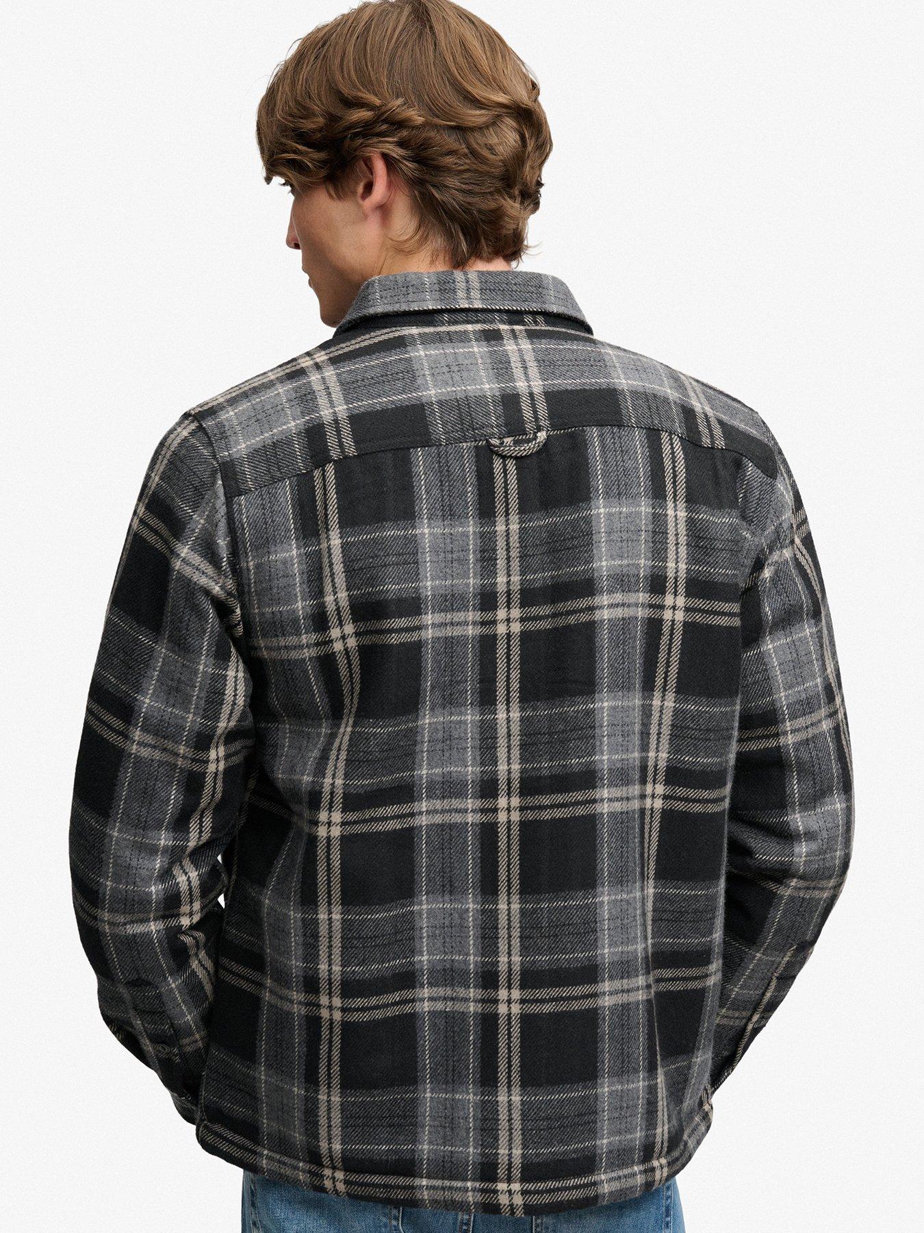 Image 2 of 6 of Superdry Superdry Borg Lined Miller Overshirt - Black
