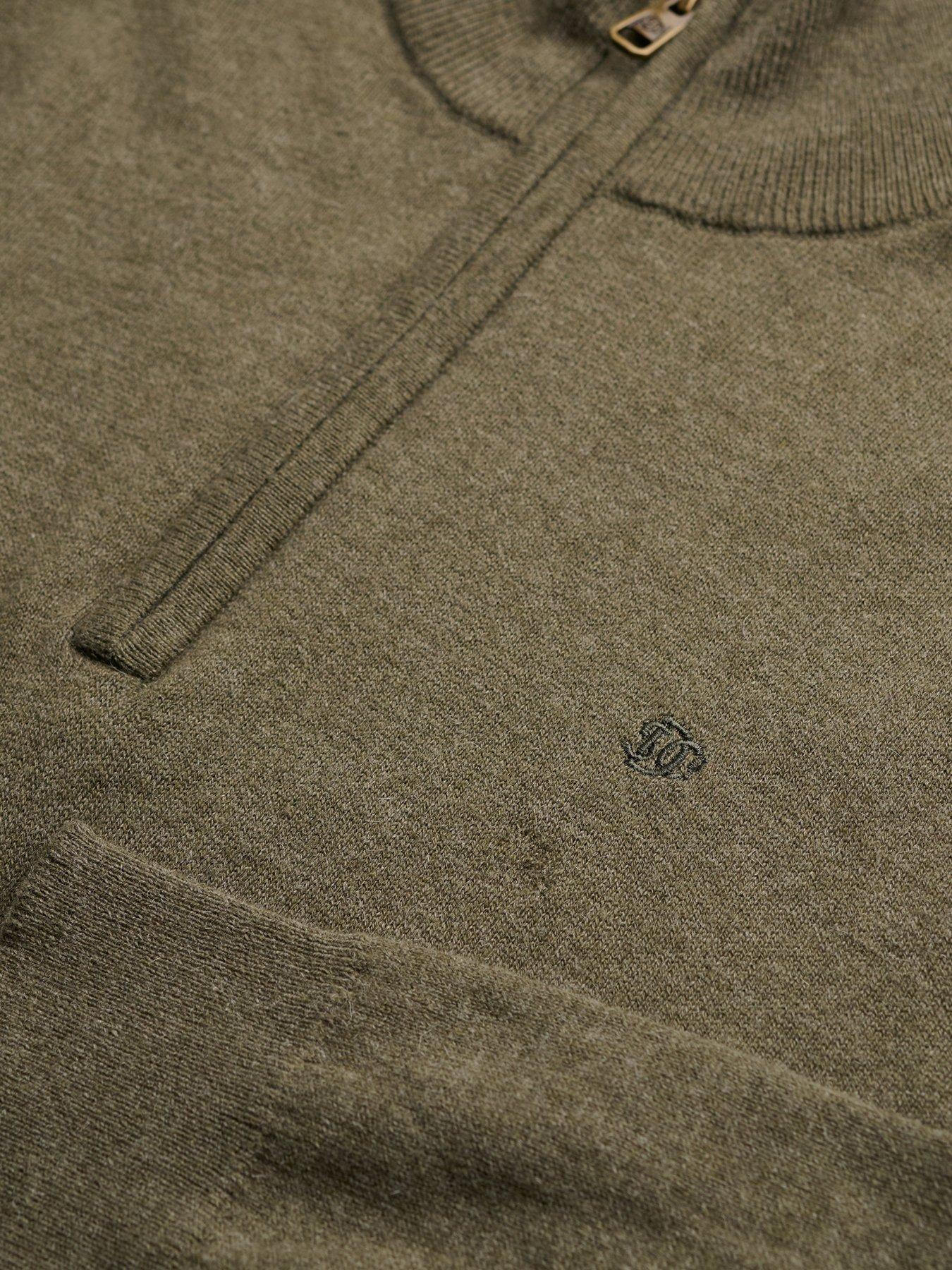 Image 7 of 7 of Superdry Essential Lightweight 1/2 Zip Knitted Jumper - Green