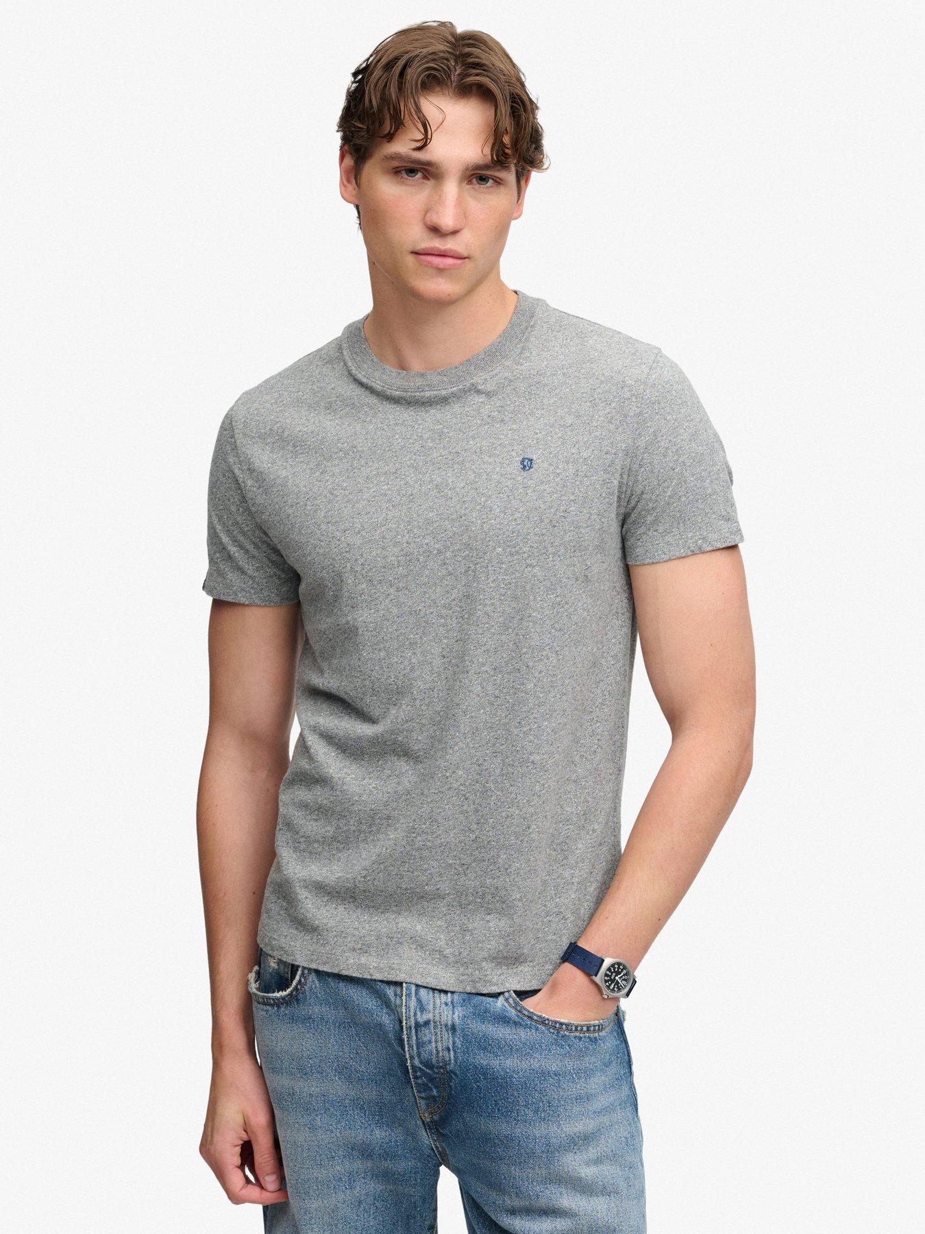 Superdry Essential Embroidered SDCO Logo T-Shirt - Dark Grey
