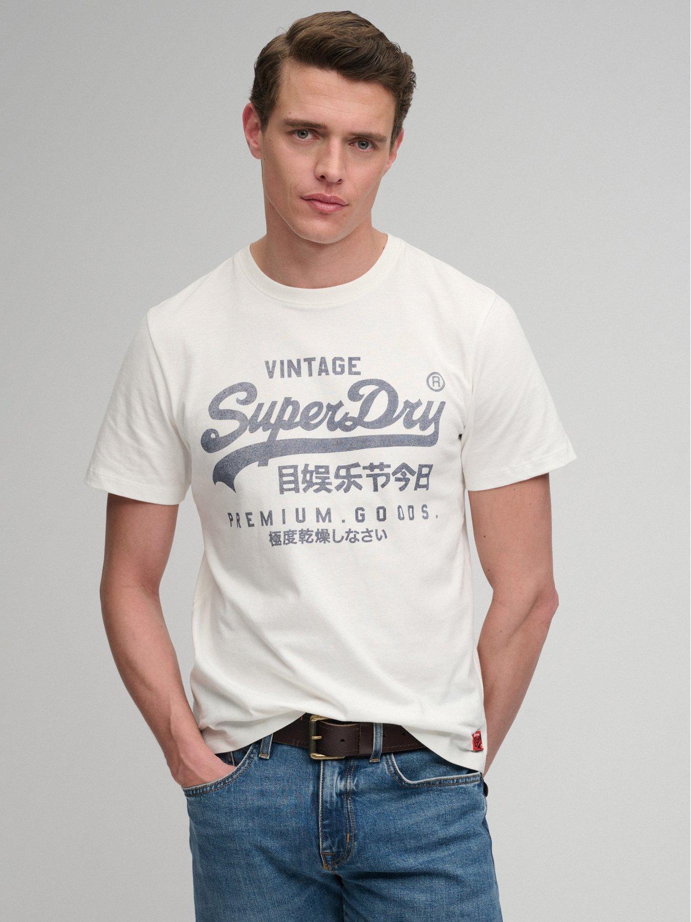 Superdry Vintage Logo Classic T-Shirt - Cream