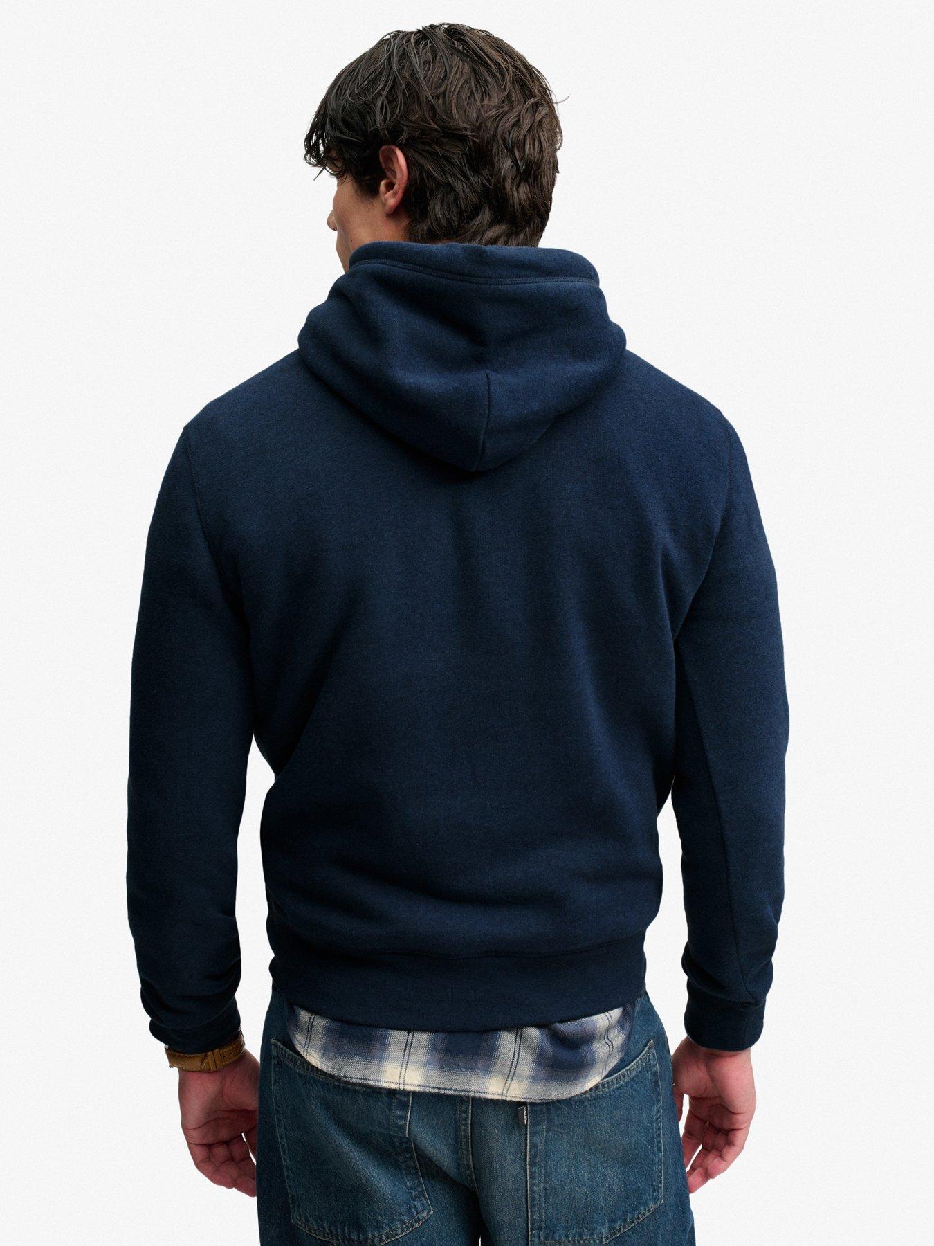 Image 2 of 7 of Superdry Vintage Logo Heritage Relaxed Hoodie - Blue