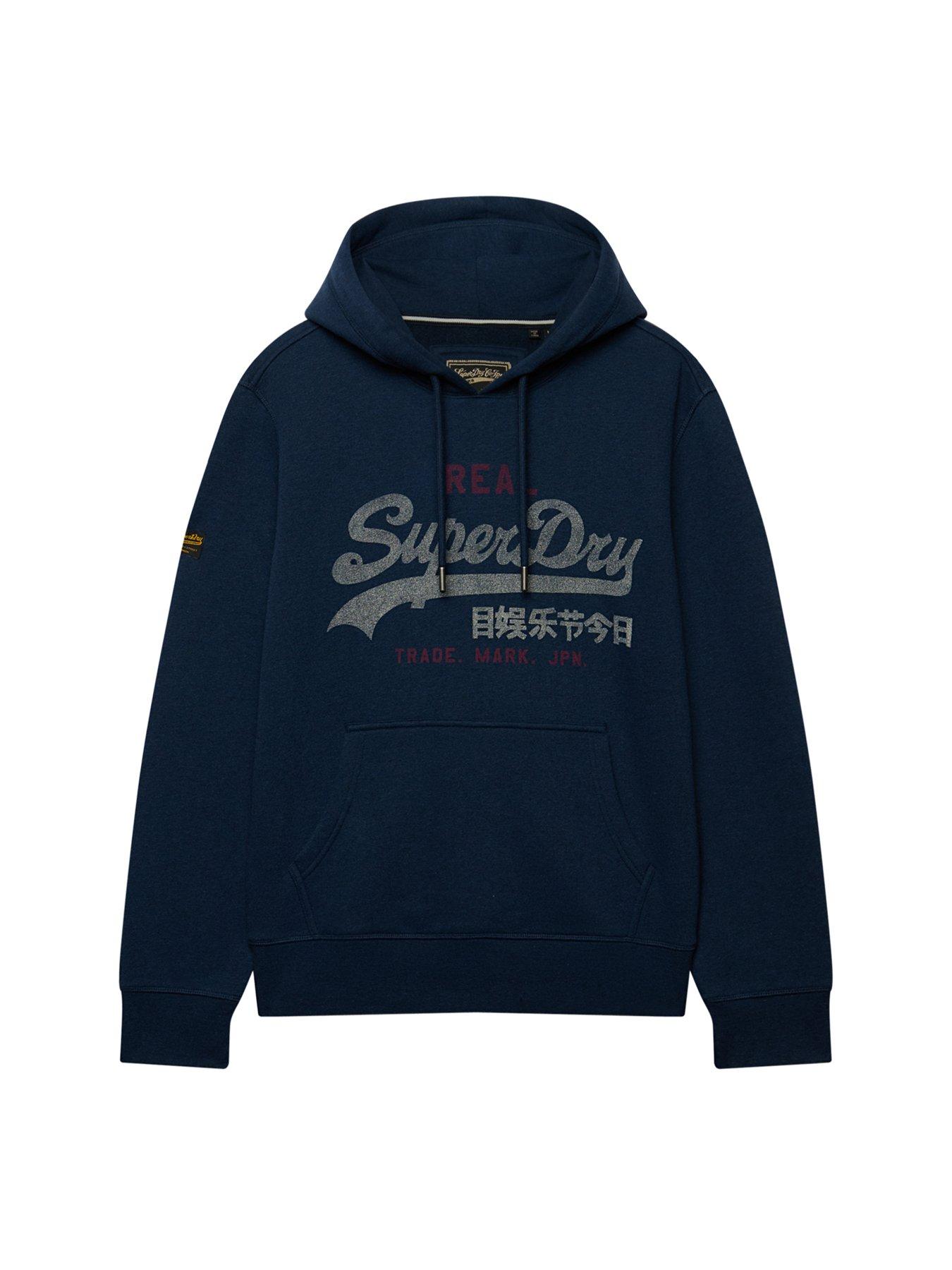 Image 7 of 7 of Superdry Vintage Logo Heritage Relaxed Hoodie - Blue