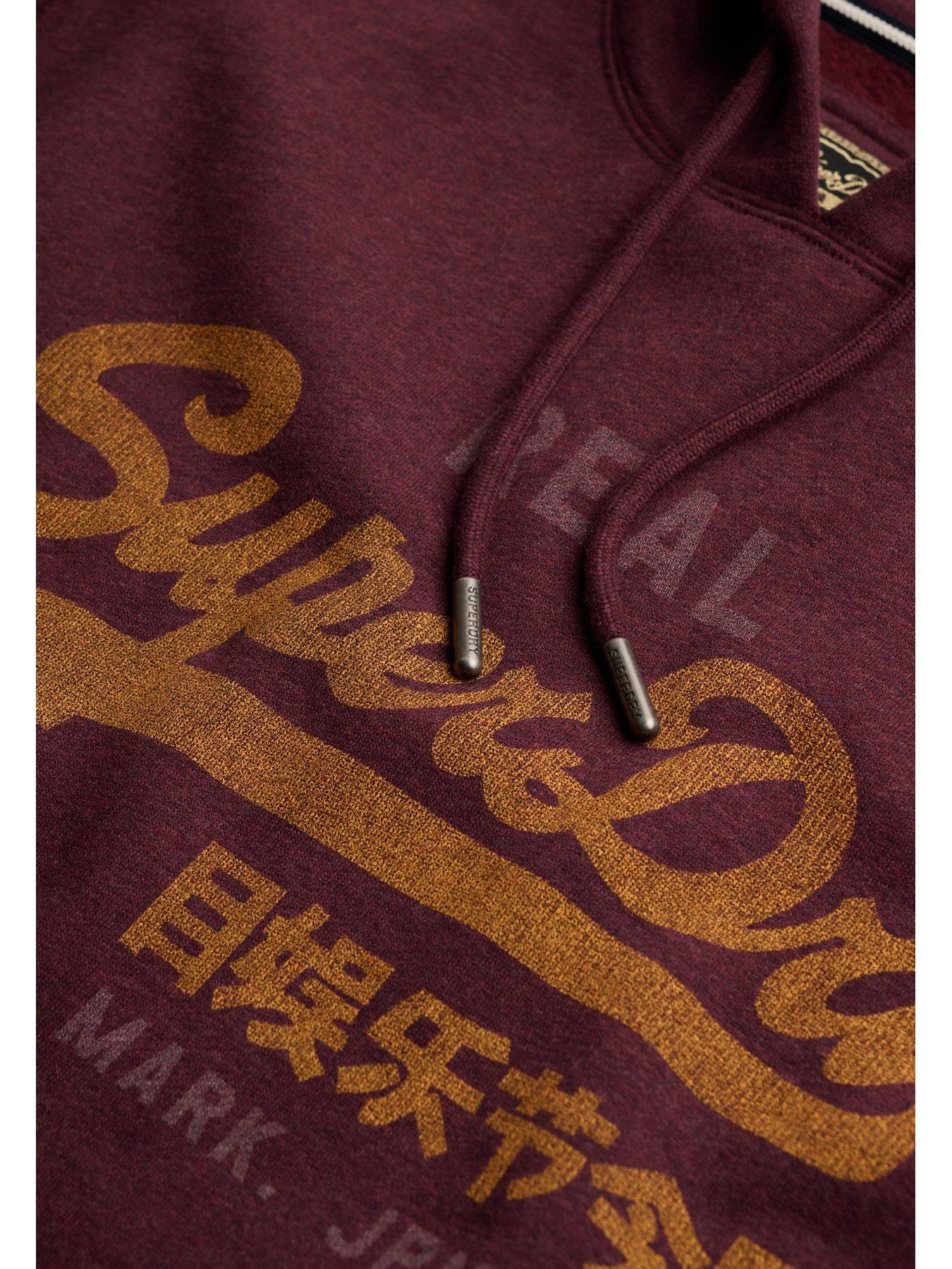 Image 6 of 6 of Superdry Vl Heritage Relaxed Fit Graphic Hoodie - Red