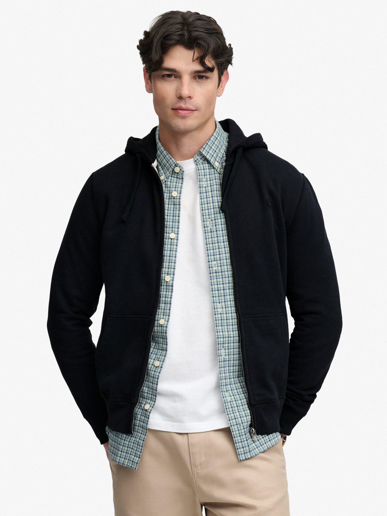 Superdry Essential Zip Through Hoodie - Navy