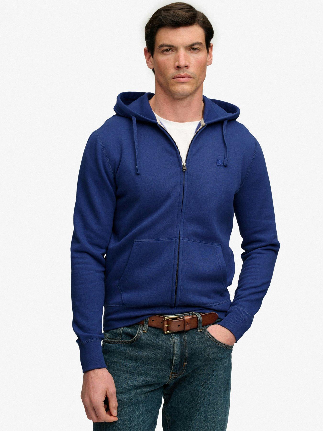 Superdry Superdry Essential Zip Through Hoodie - Blue