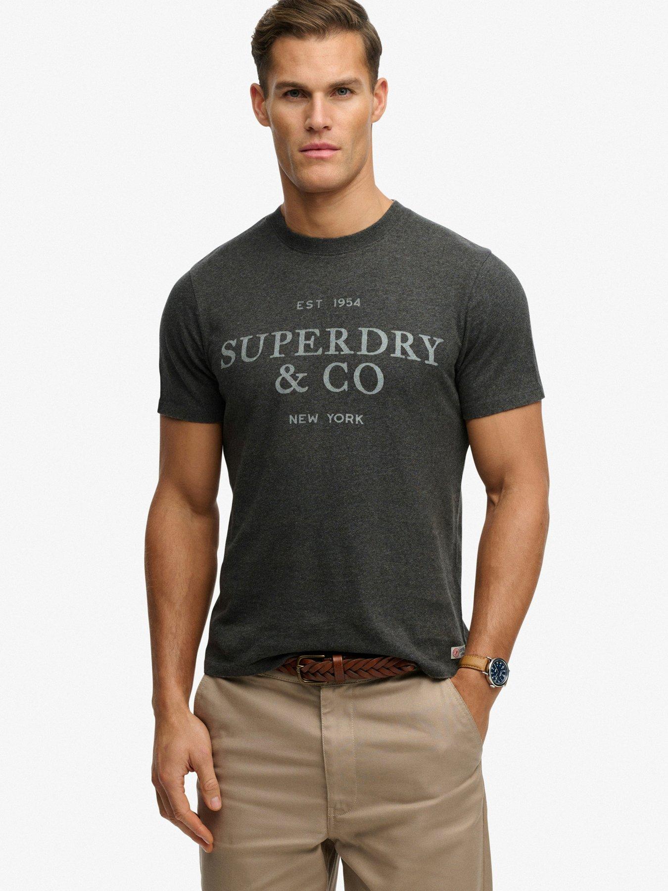 Superdry 1954 Company Relaxed T-Shirt - Light Charcoal Marl
