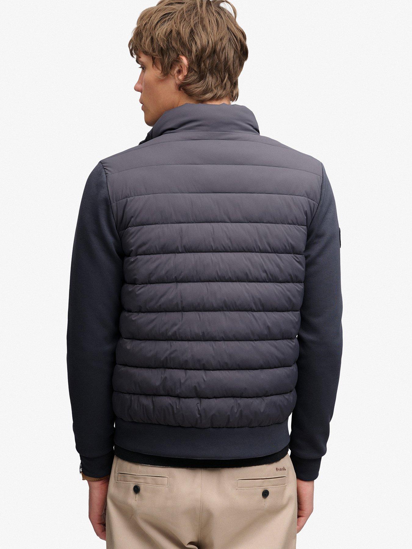 Image 2 of 6 of Superdry Interlock Hybrid Jacket - Dark Grey