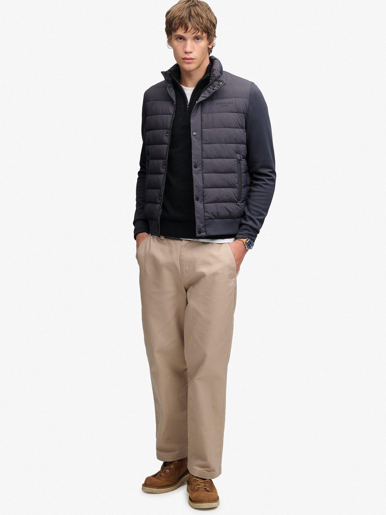 Image 3 of 6 of Superdry Interlock Hybrid Jacket - Dark Grey