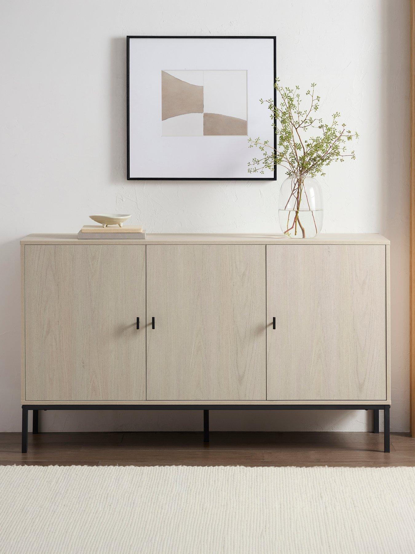Image 4 of 7 of Dusk Willow Large Sideboard - Light Wood