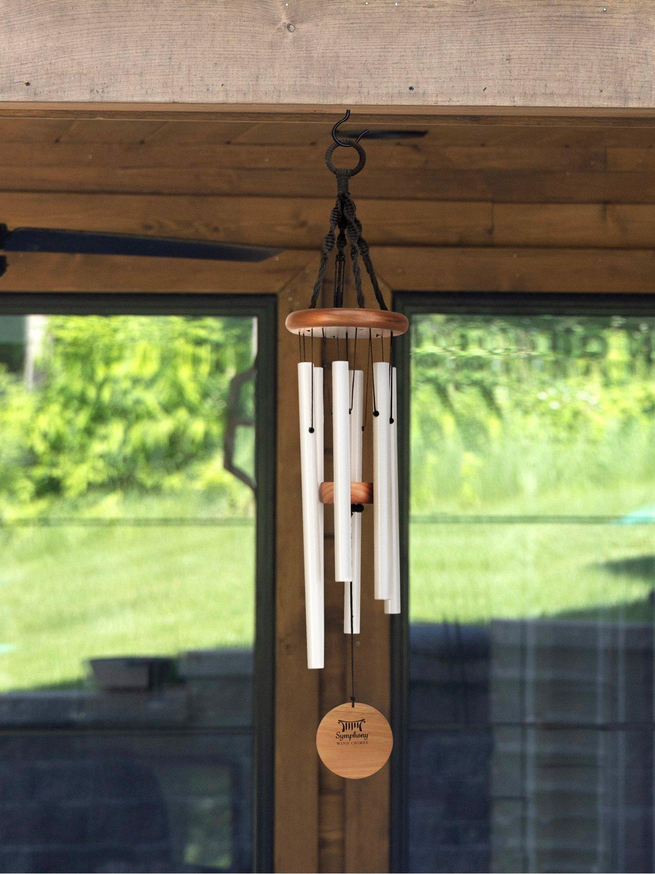 Image 1 of 2 of Panacea 61cm Nordic Habitat Wind Chime- Matte White