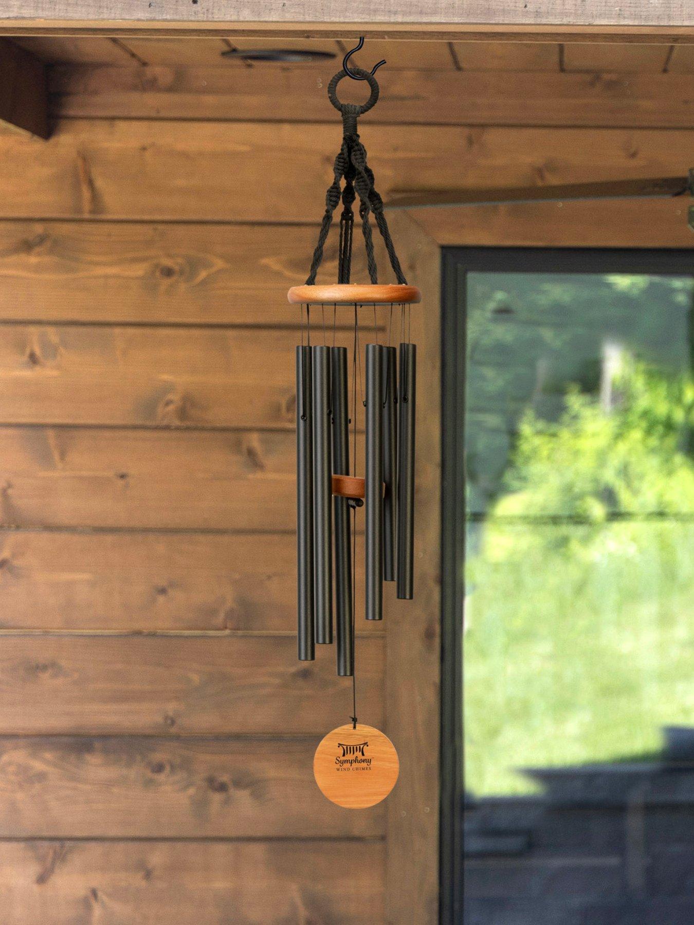 Image 1 of 2 of Panacea 61cm Nordic Habitat Wind Chime- Matte Black