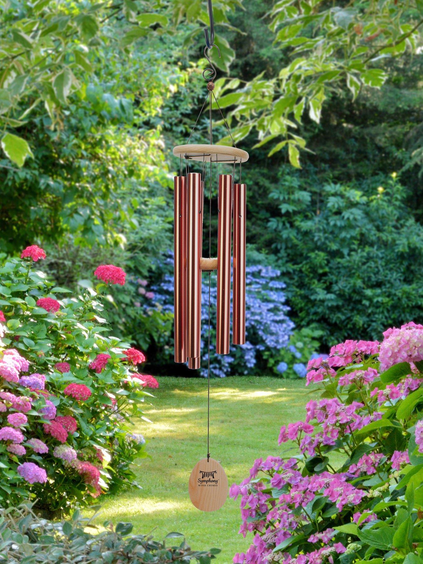 Image 1 of 2 of Panacea 91cm Wood & Aluminum Wind Chime- Bronze