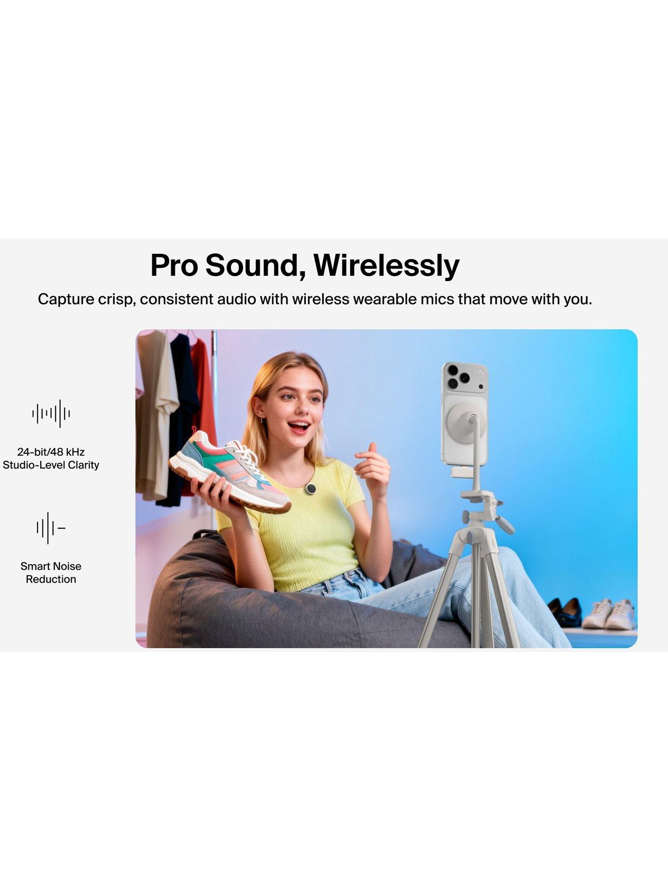 Image 2 of 6 of Belkin Wireless Microphone 2TX & 1RX + Charging Case